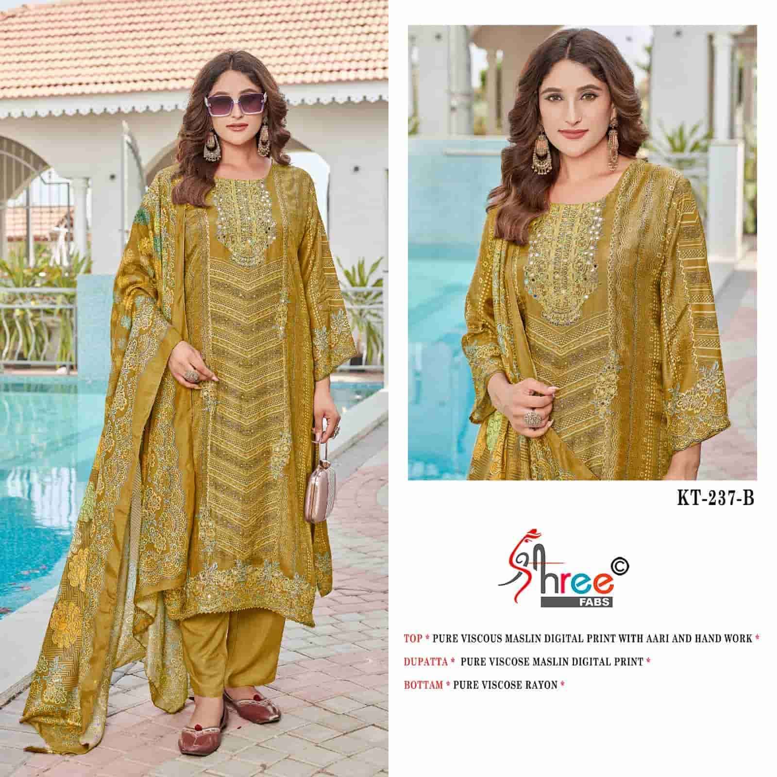 SHREE FAB KT 237 COLORS PAKISTANI MUSLIN LADIES SUIT 