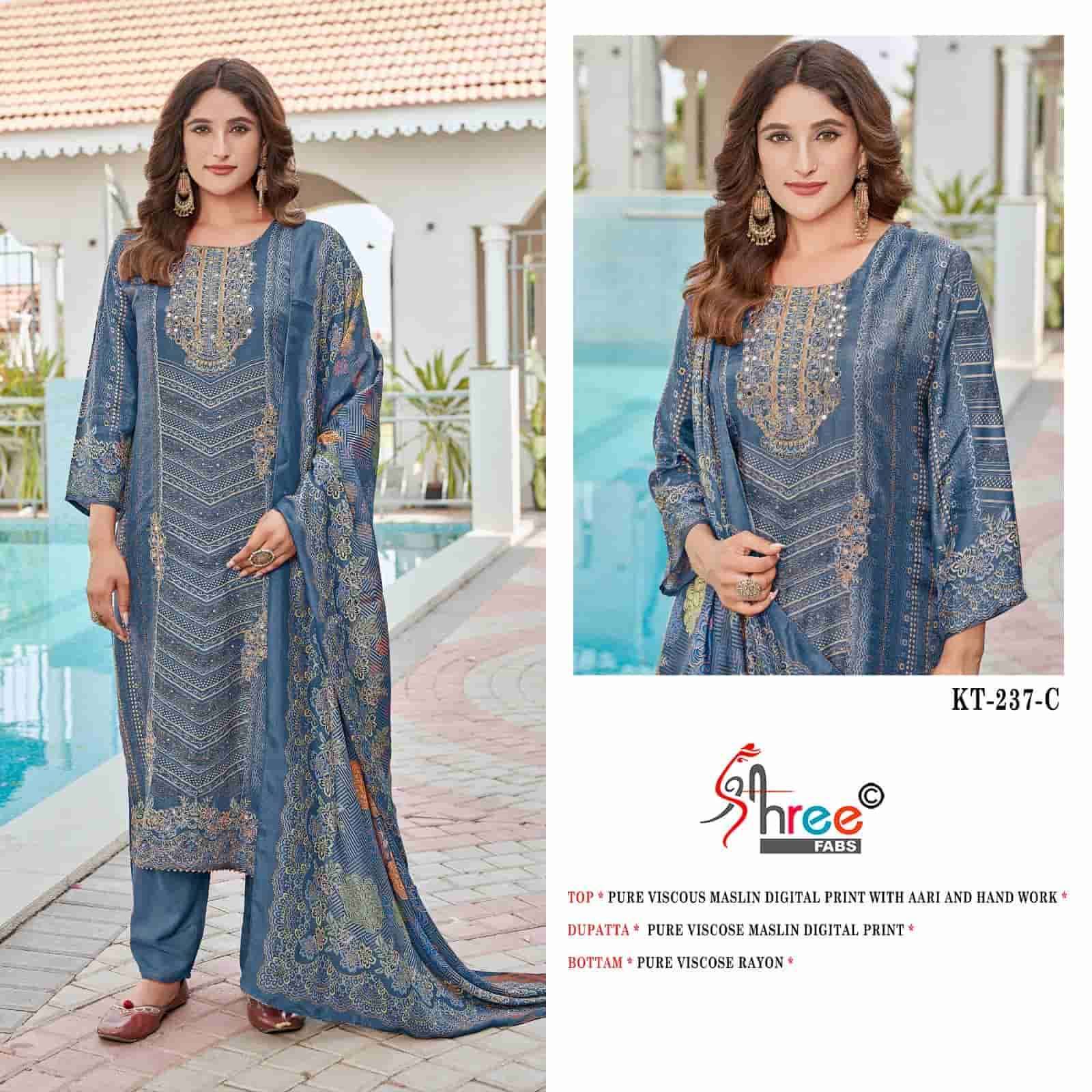 SHREE FAB KT 237 COLORS PAKISTANI MUSLIN LADIES SUIT 