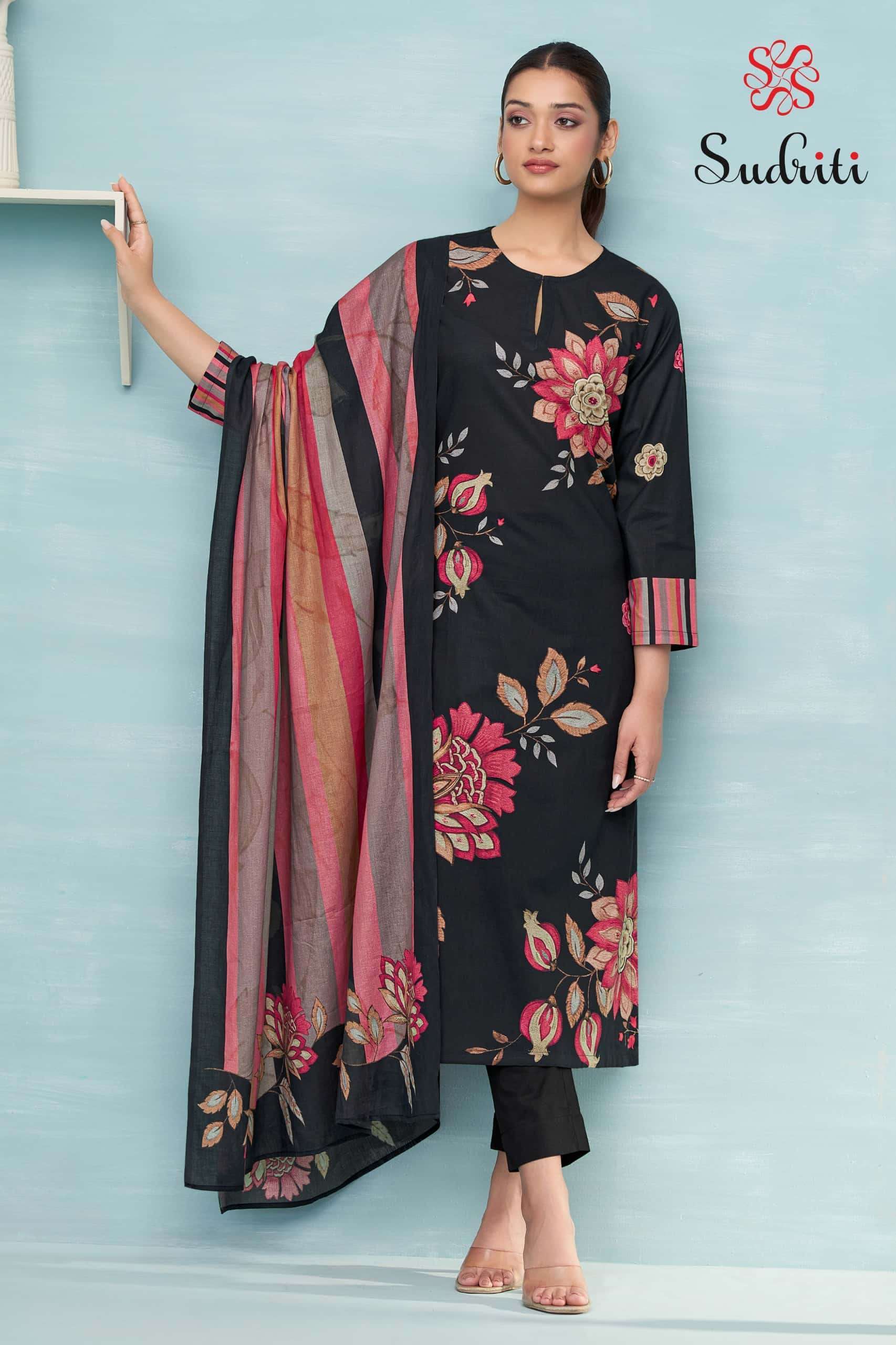 SUDRITI FARIHA PRINTED PURE LAWN COTTON SUIT CATALOGUE BEST RATE 