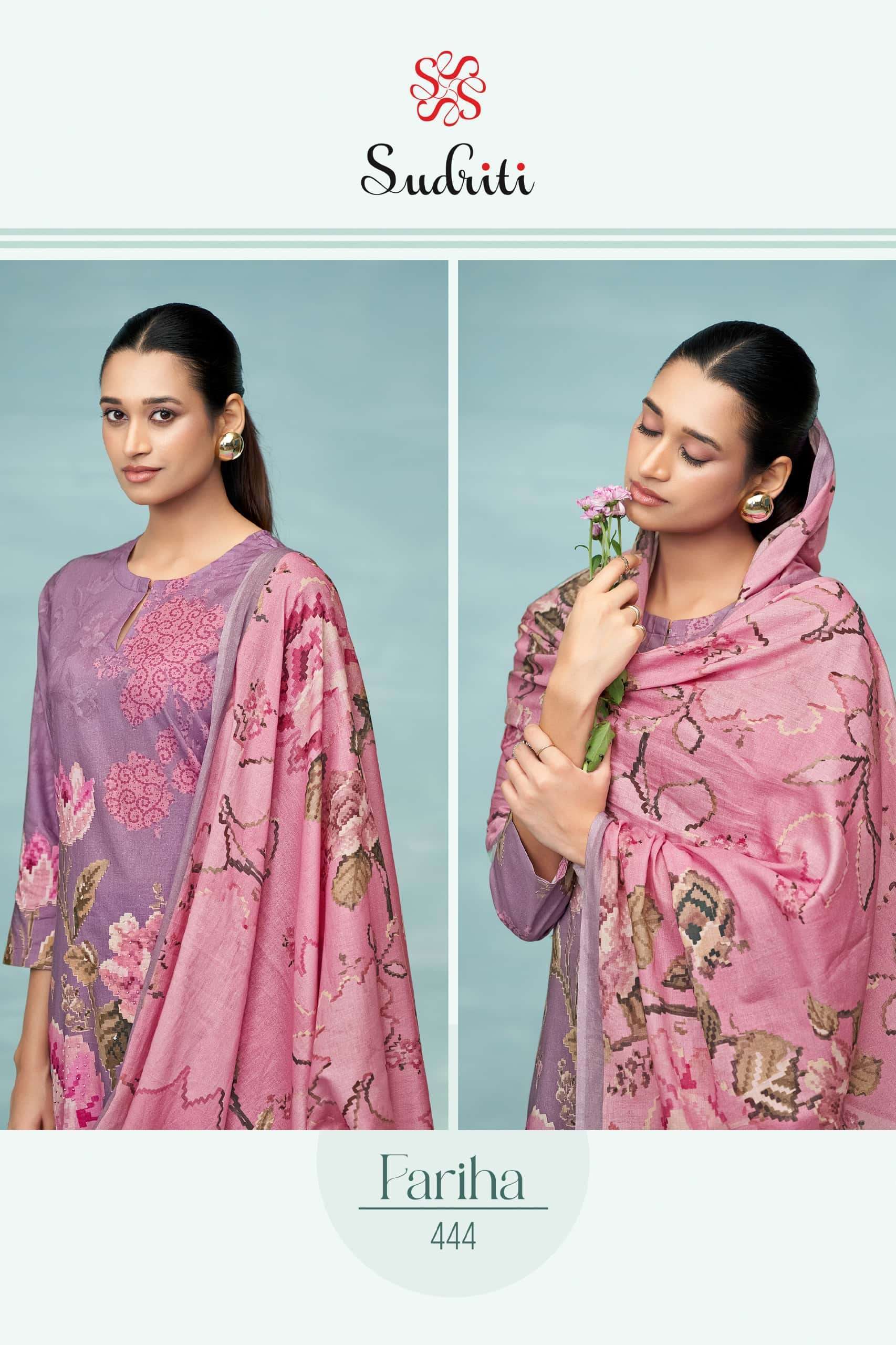 SUDRITI FARIHA PRINTED PURE LAWN COTTON SUIT CATALOGUE BEST RATE 