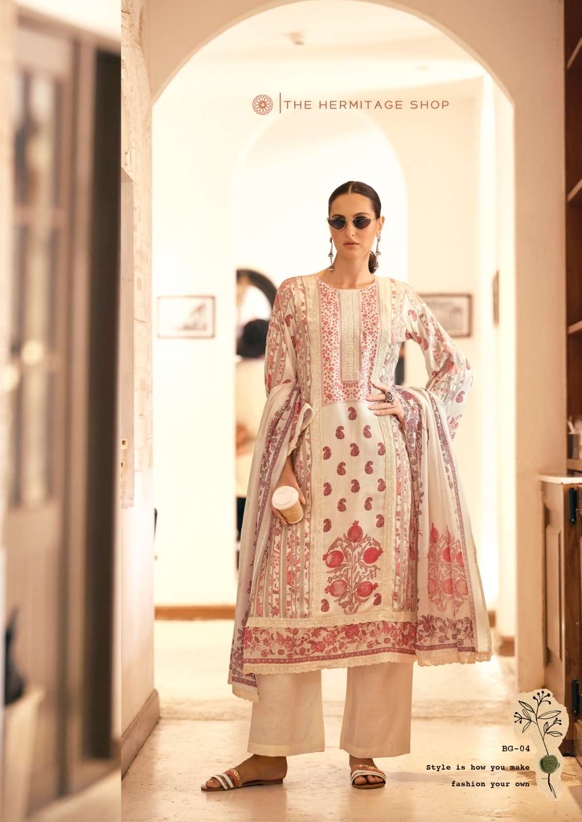 THE HERMITAGE SHOP BAGH EDITION 3 LAWN SUIT WHOLESALER 