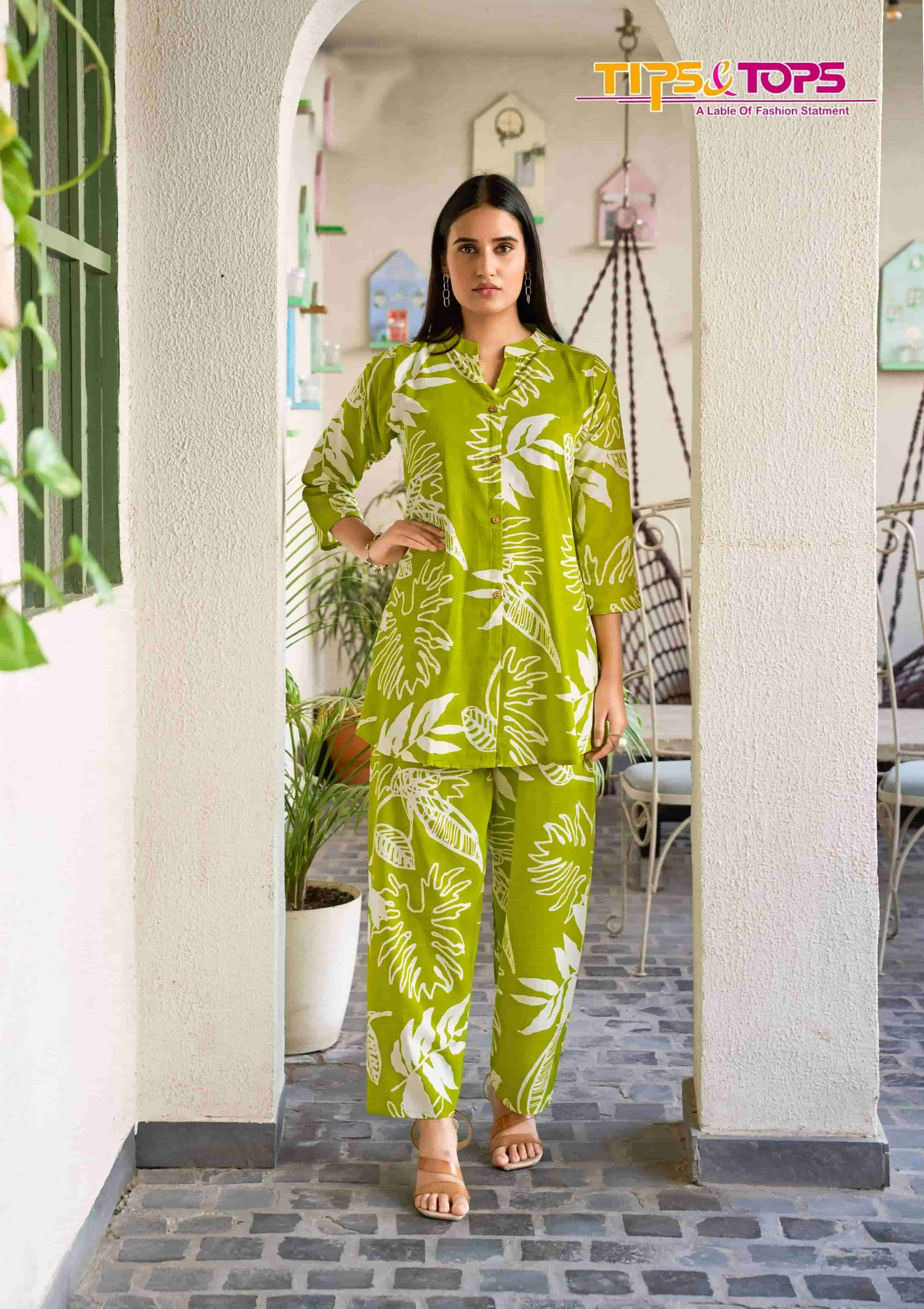 TIPS AND TOPS FASHION BEATS VOL 12 PRINTED RAYON CORD SET CATALOG DEALER