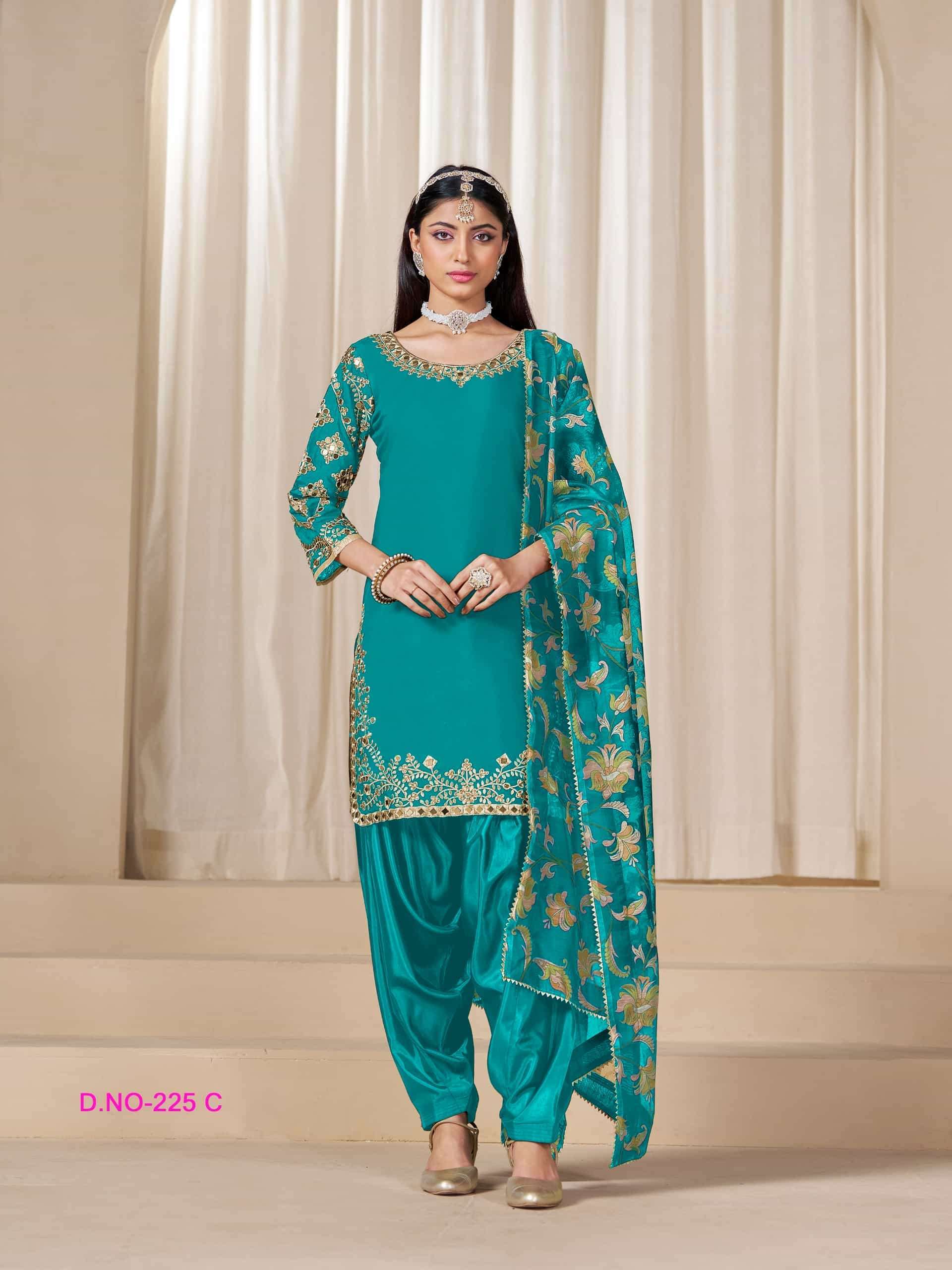 AANAYA VOL 225 PATIYALA STYLE SILK SUIT CATALOGUE WHOLESALER 2025