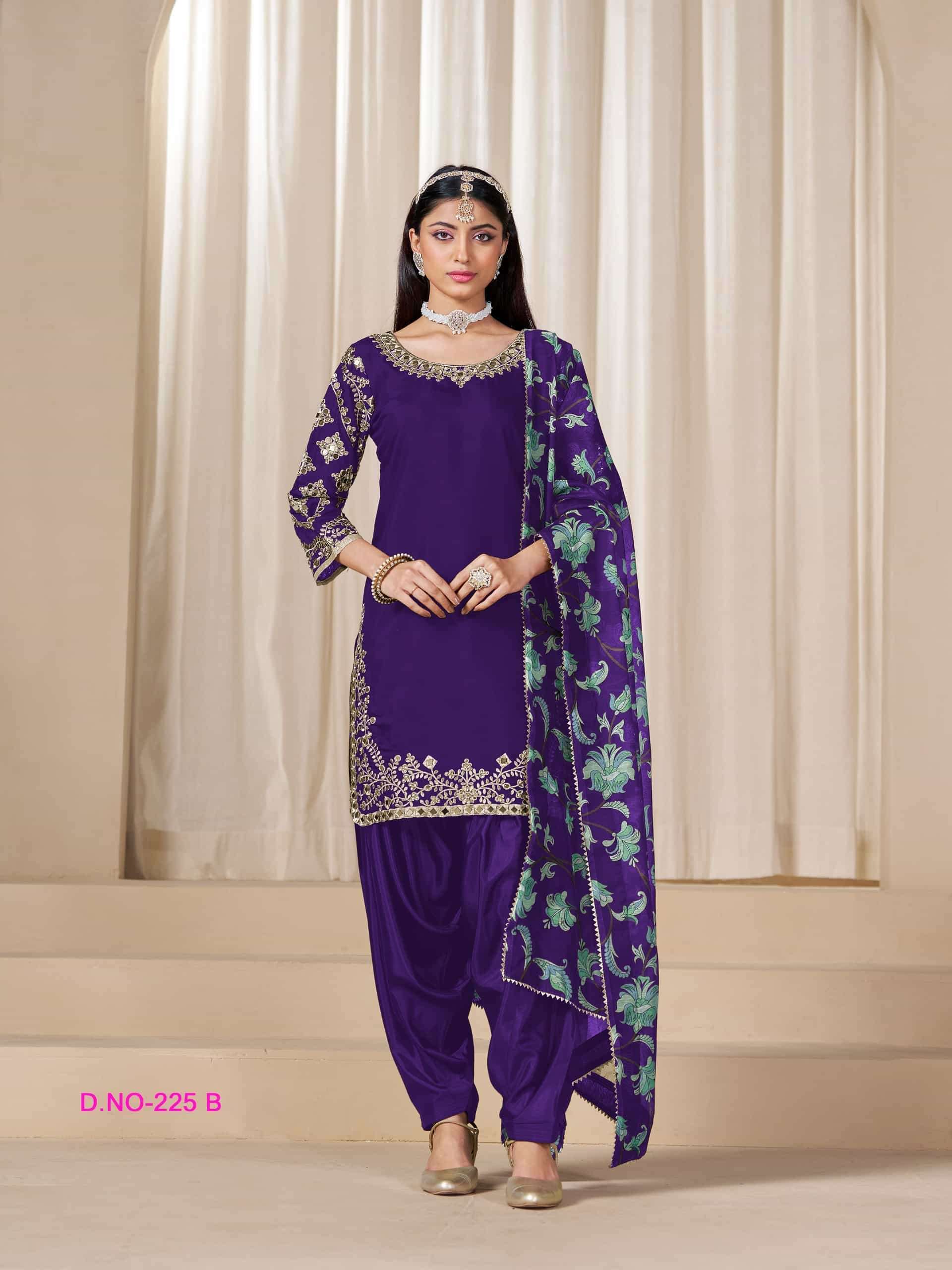 AANAYA VOL 225 PATIYALA STYLE SILK SUIT CATALOGUE WHOLESALER 2025