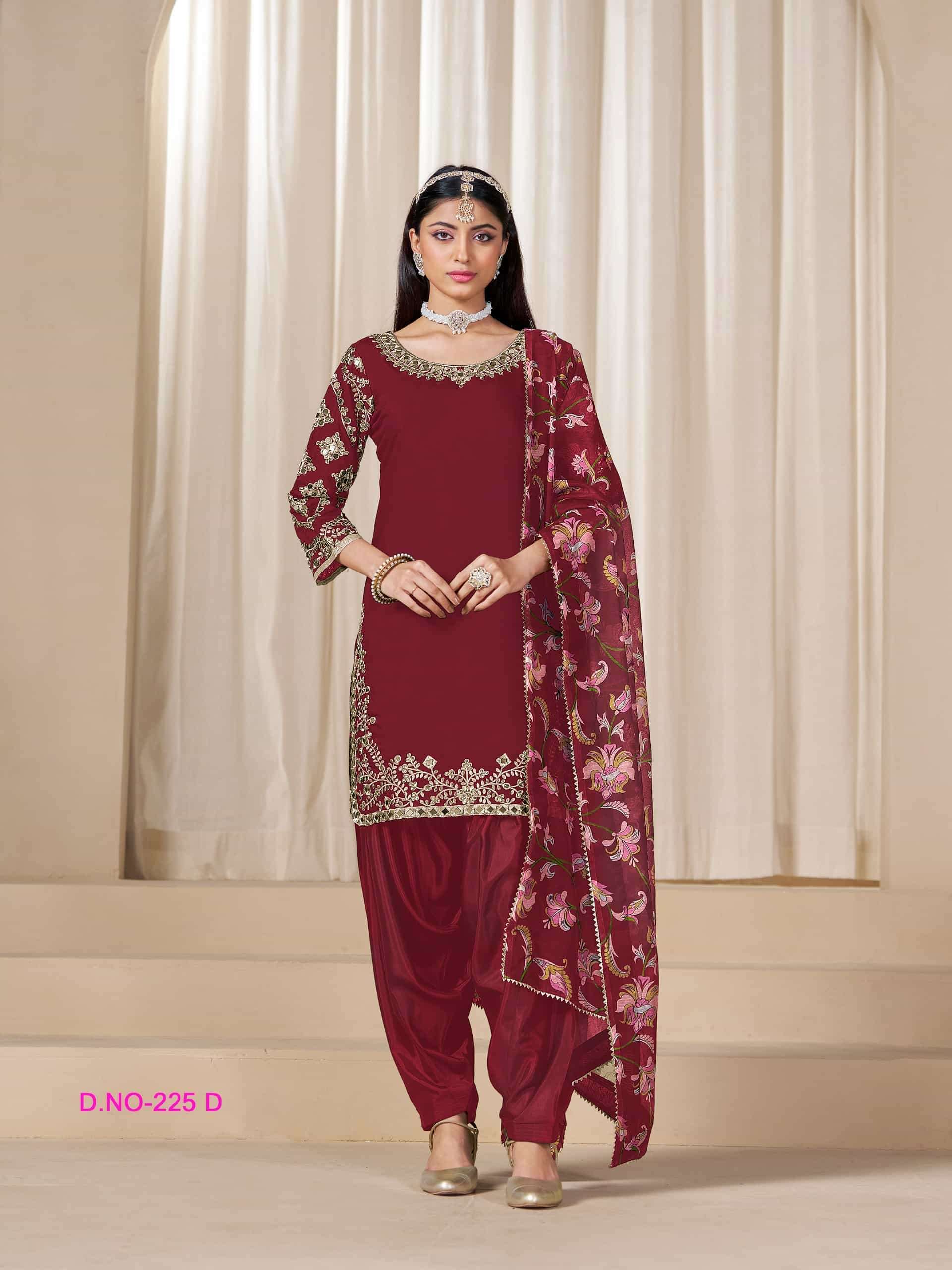 AANAYA VOL 225 PATIYALA STYLE SILK SUIT CATALOGUE WHOLESALER 2025