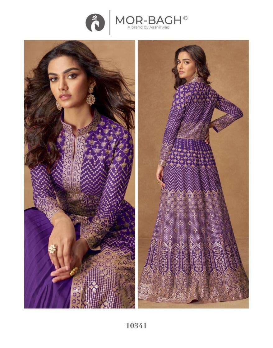 AASHIRWAD CREATION ALMIRAH DESIGNER GEORGETTE PARTYWEAR CATALOG WHOLESALER 