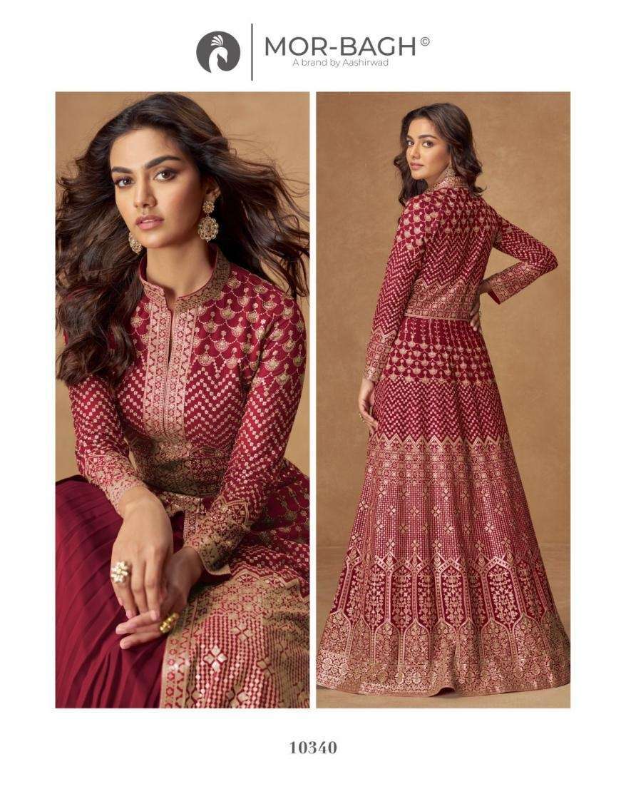 AASHIRWAD CREATION ALMIRAH DESIGNER GEORGETTE PARTYWEAR CATALOG WHOLESALER 