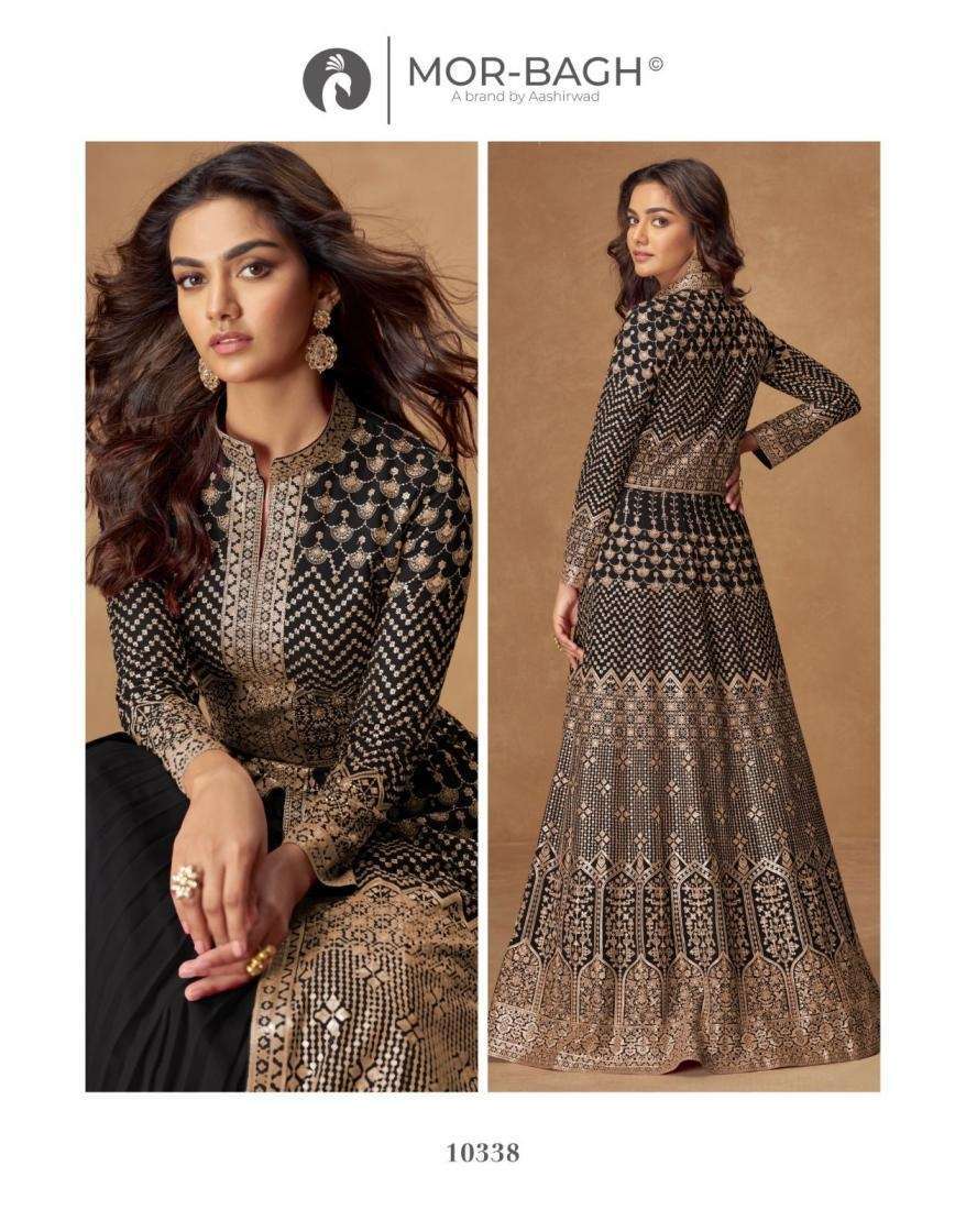 AASHIRWAD CREATION ALMIRAH DESIGNER GEORGETTE PARTYWEAR CATALOG WHOLESALER 