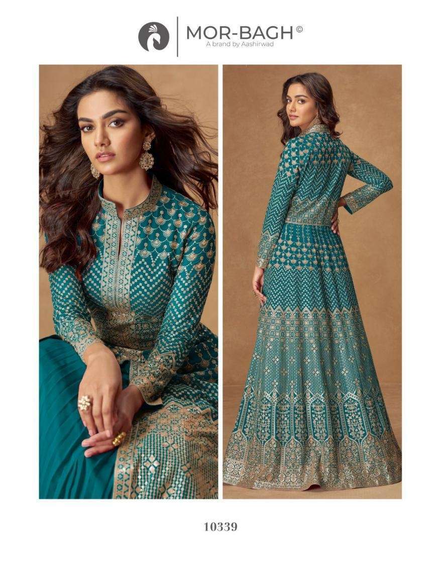 AASHIRWAD CREATION ALMIRAH DESIGNER GEORGETTE PARTYWEAR CATALOG WHOLESALER 