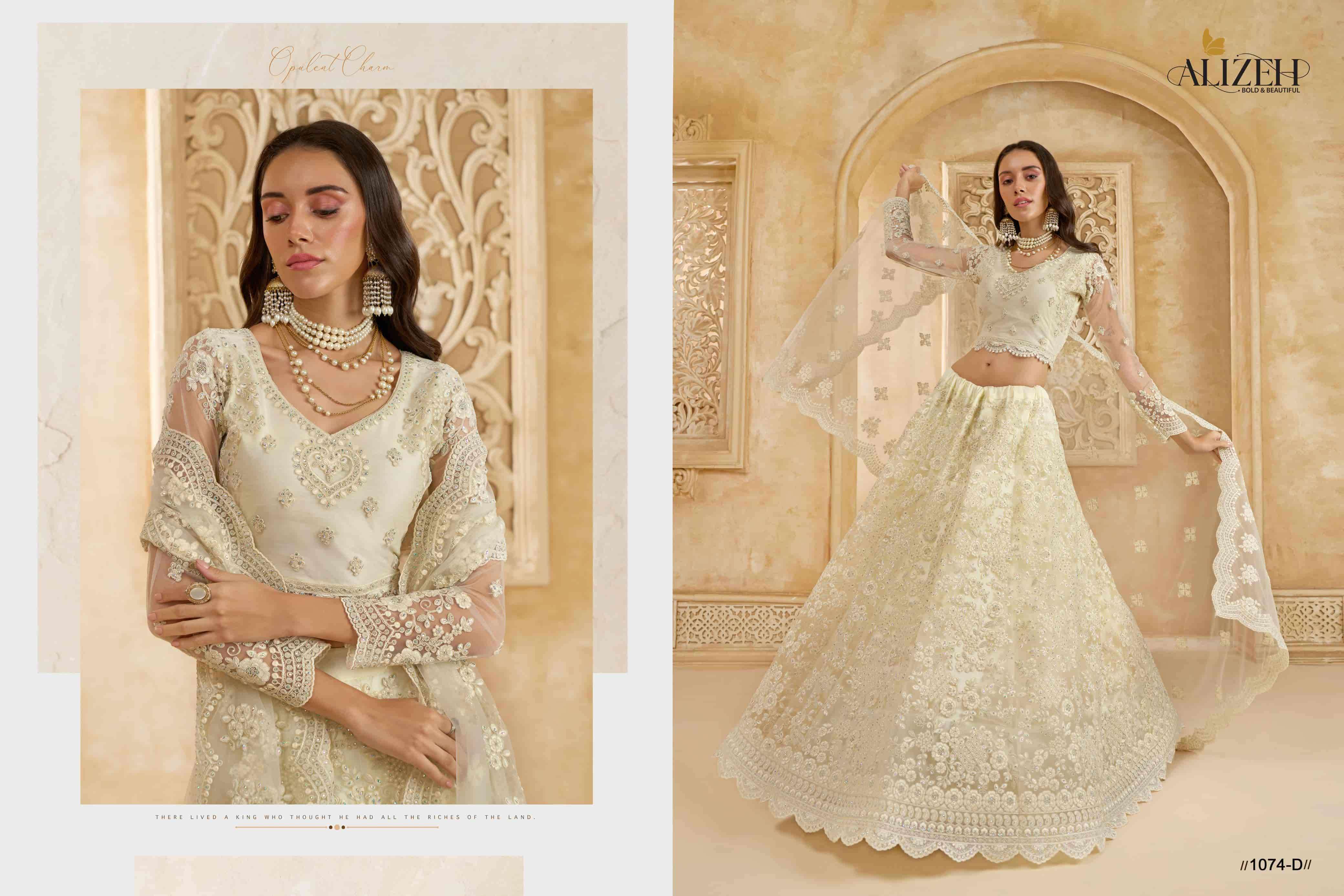 ALIZEH THE WHITE BRIDE VOL 2 COLORS BRIDE LEHNGA WHOLESALER 