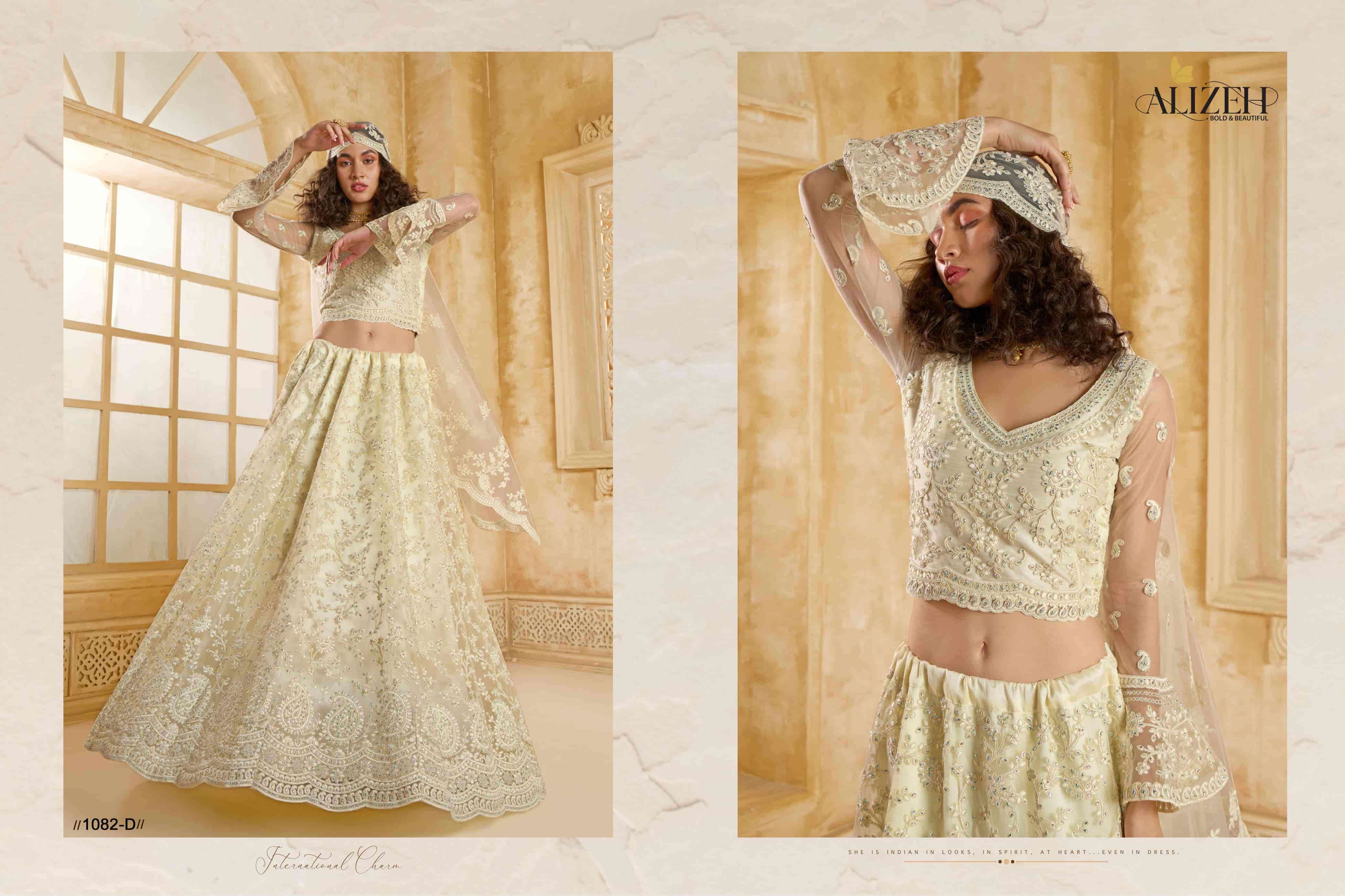 ALIZEH THE WHITE BRIDE VOL 2 COLORS BRIDE LEHNGA WHOLESALER 