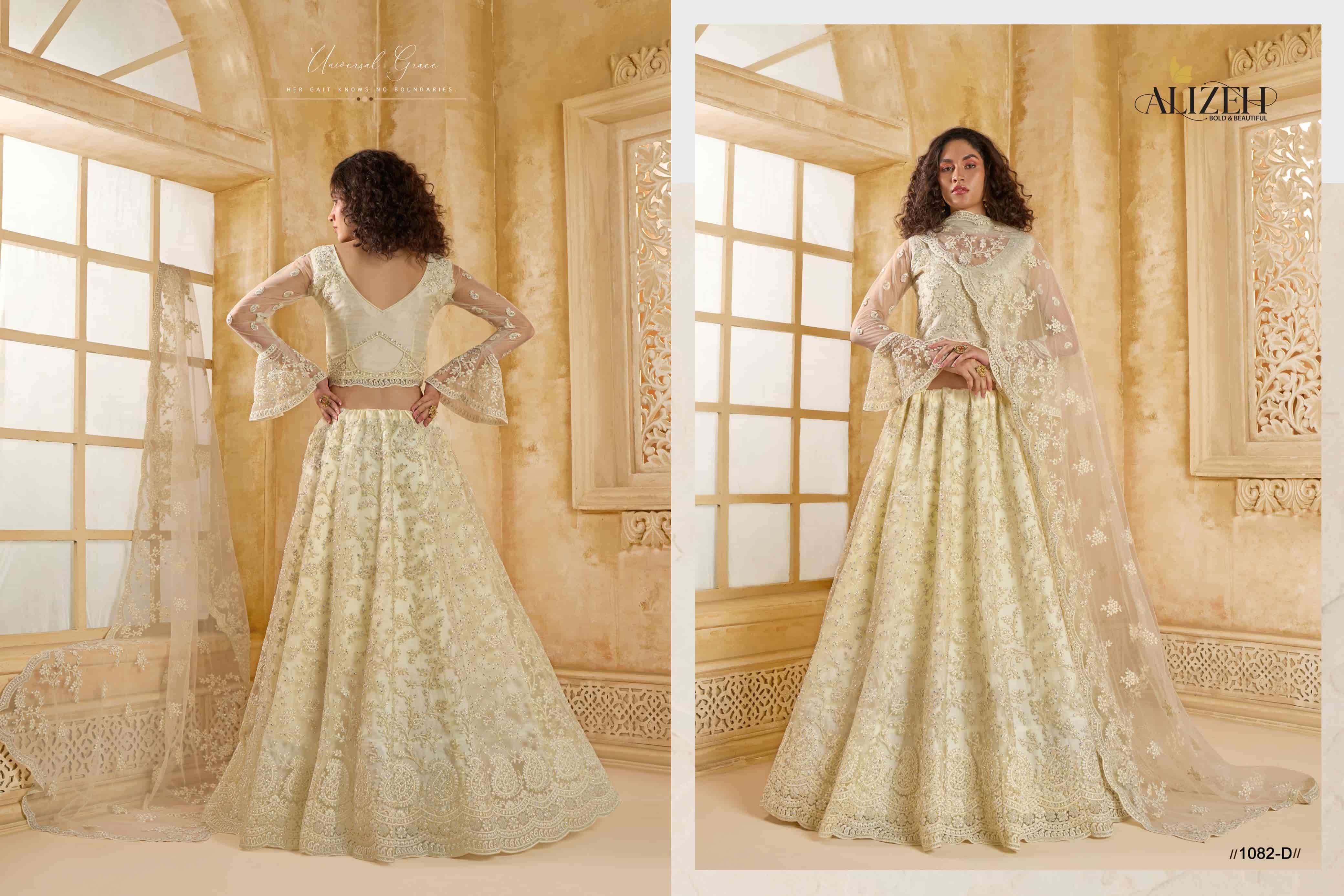 ALIZEH THE WHITE BRIDE VOL 2 COLORS BRIDE LEHNGA WHOLESALER 
