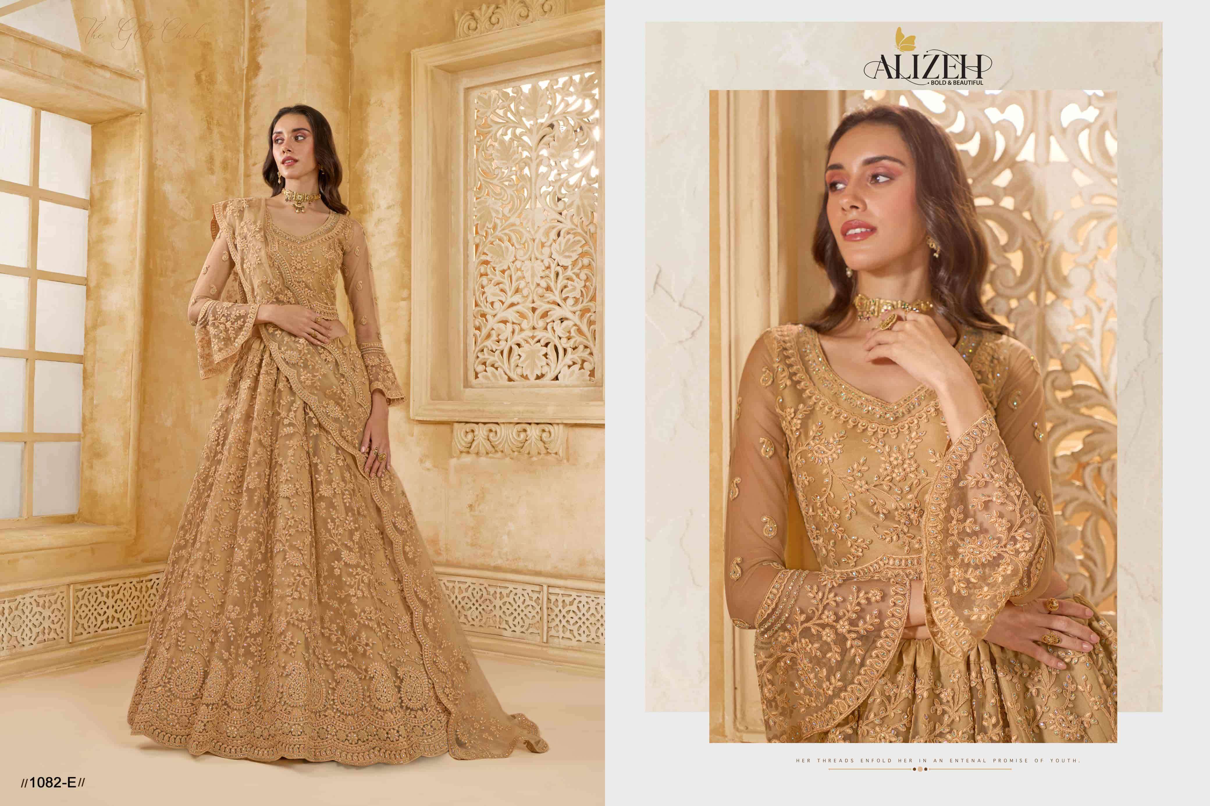 ALIZEH THE WHITE BRIDE VOL 2 COLORS BRIDE LEHNGA WHOLESALER 