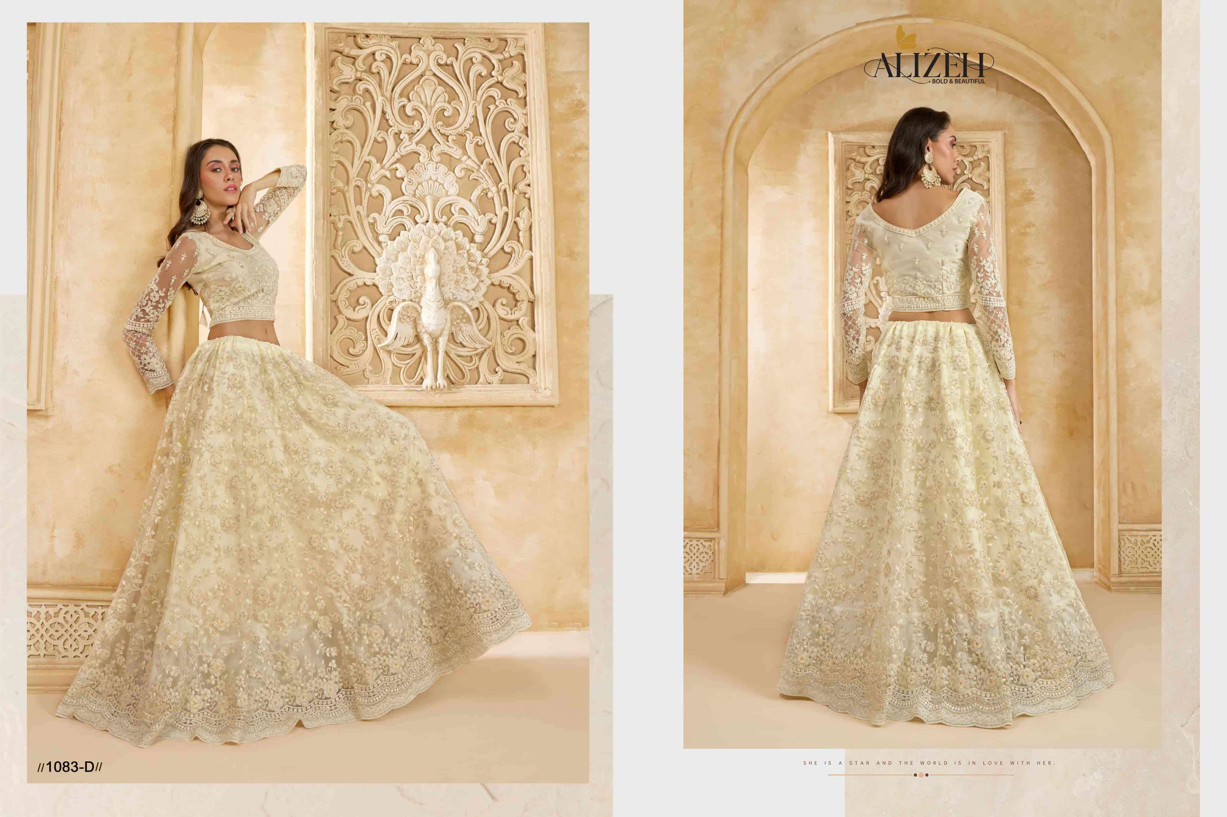 ALIZEH THE WHITE BRIDE VOL 2 COLORS BRIDE LEHNGA WHOLESALER 