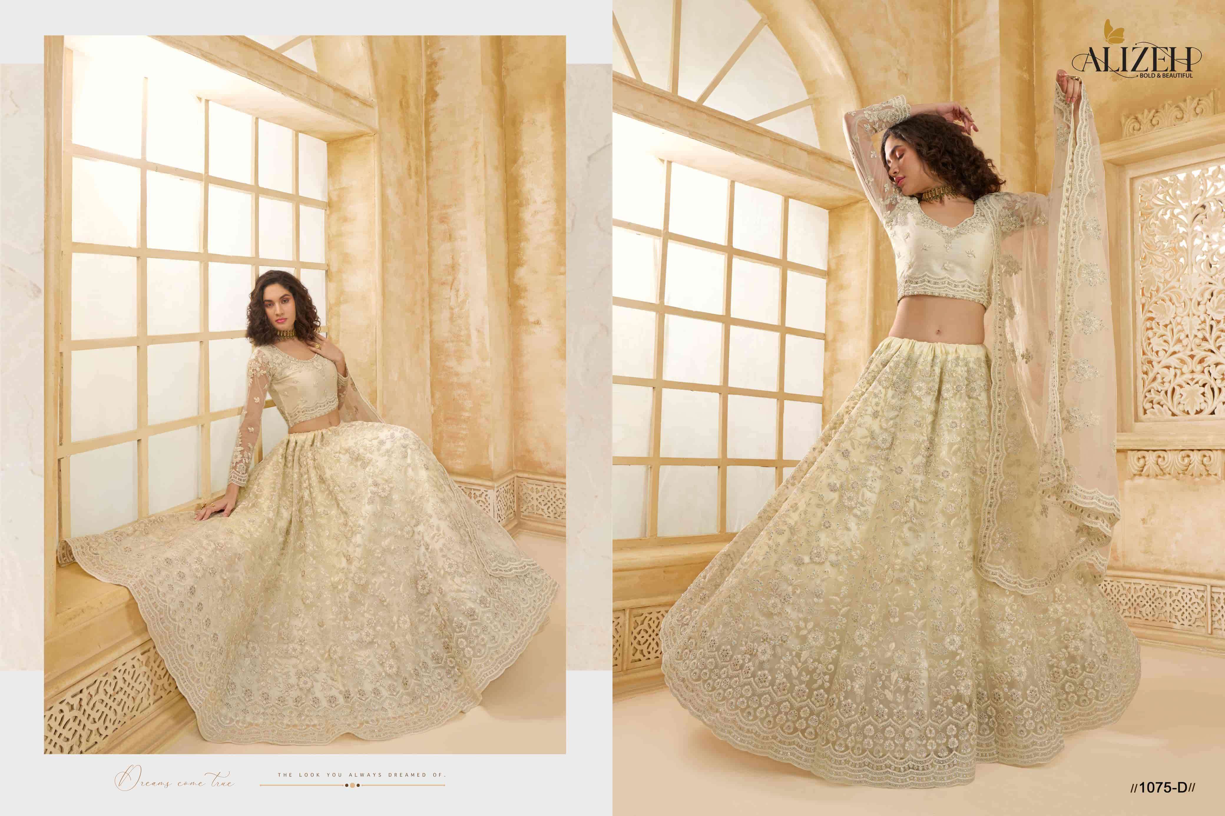 ALIZEH THE WHITE BRIDE VOL 2 COLORS BRIDE LEHNGA WHOLESALER 