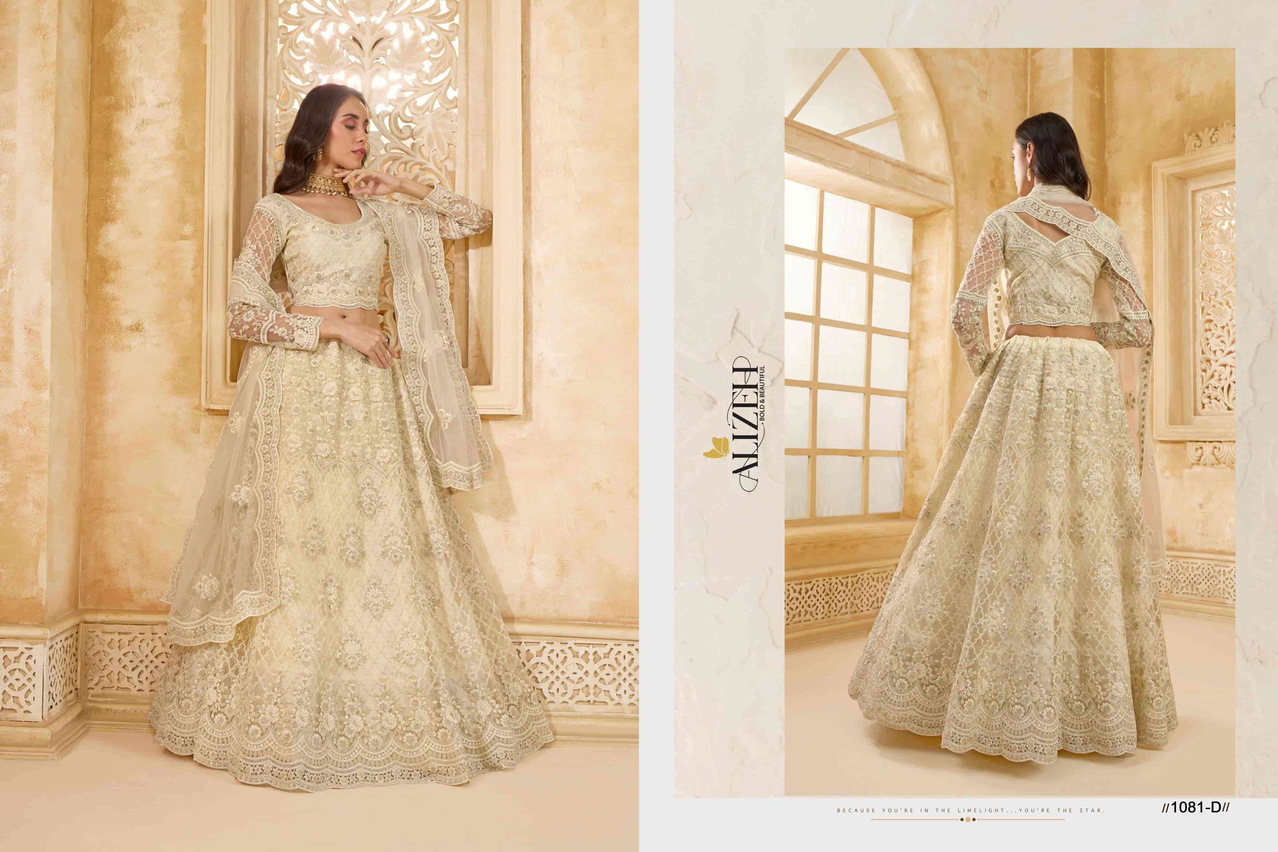 ALIZEH THE WHITE BRIDE VOL 2 COLORS BRIDE LEHNGA WHOLESALER 