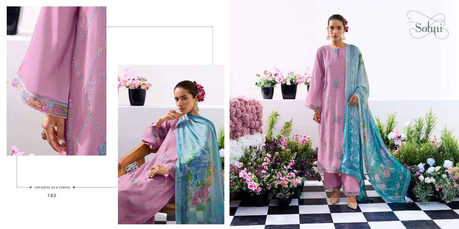 KIMORA SOHNI HEART FANCY MUSLIN LADIES SUIT CATALOGUE 2025
