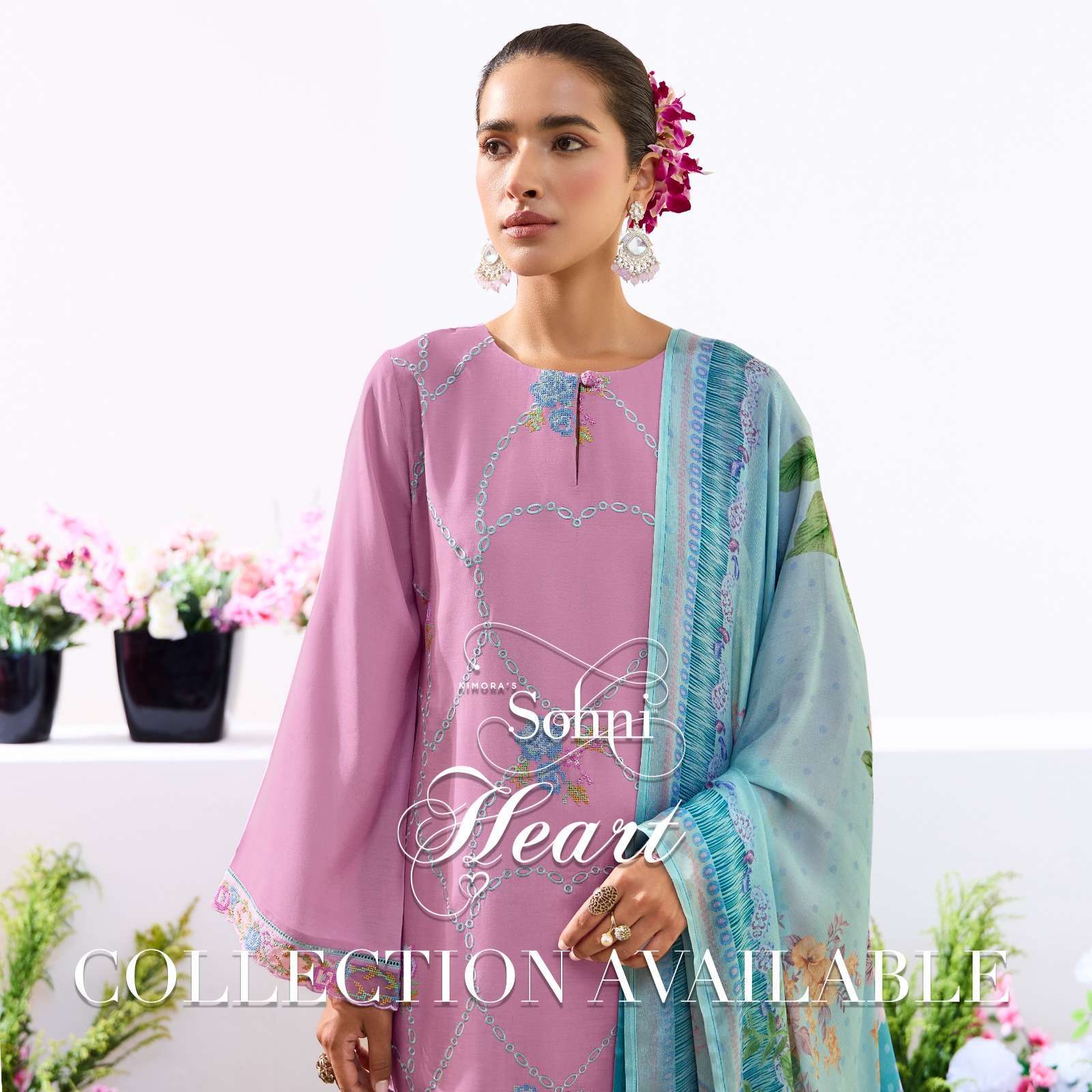 KIMORA SOHNI HEART FANCY MUSLIN LADIES SUIT CATALOGUE 2025