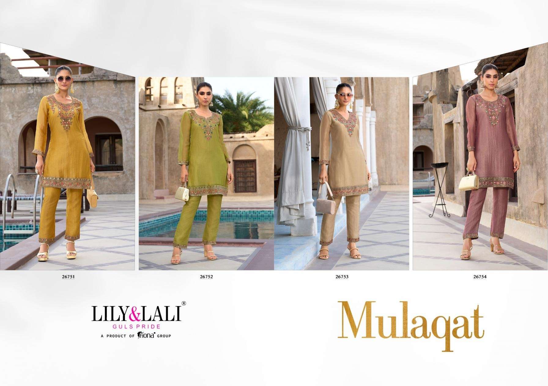 LILY AND LALI MULAQAT 26751 TO 26754 SIMMER SILK CORD SET WHOLESALER 2025