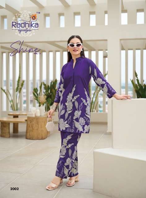 RADHIKA LIFESTYLE SHINE VOL 2 PURE COTTON CORD SET WHOLESALER 