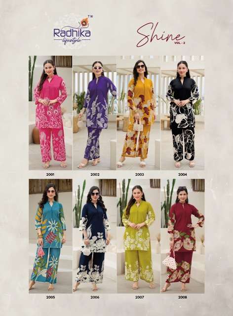 RADHIKA LIFESTYLE SHINE VOL 2 PURE COTTON CORD SET WHOLESALER 