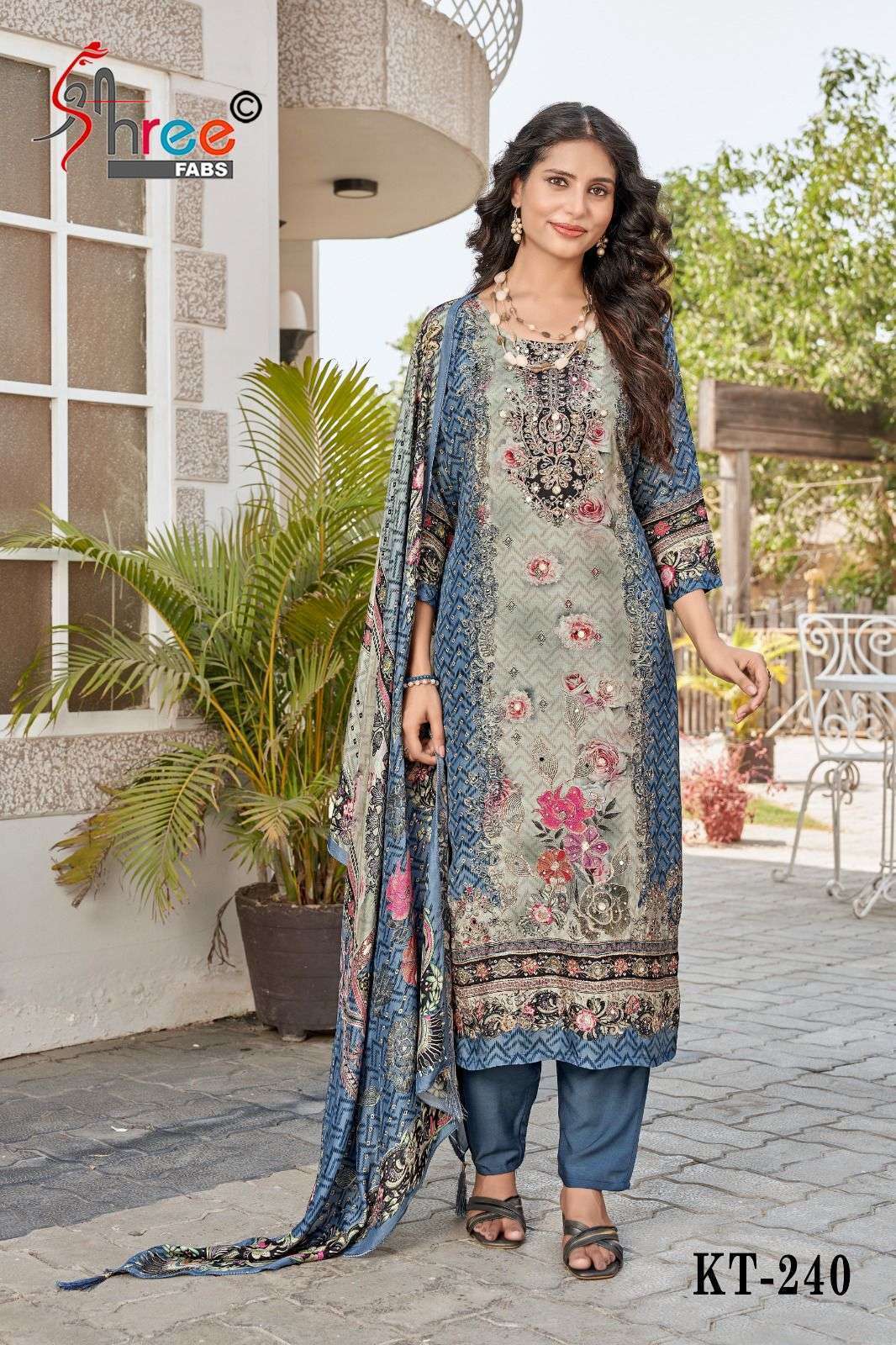 SHREE FAB KT 240 COLORS MUSLIN PAKISTANI SUIT WHOLESALER 2025