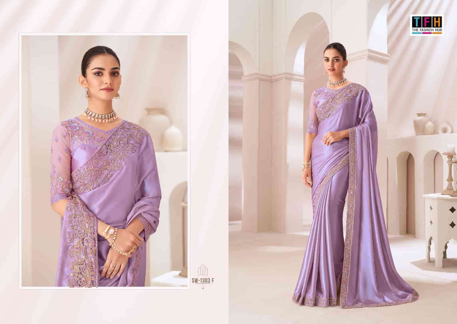 TFH SANDALWOOD 1303 HIT COLOR PARTY WEAR STYLE DESIGNER SAREE COLLECTION 2025