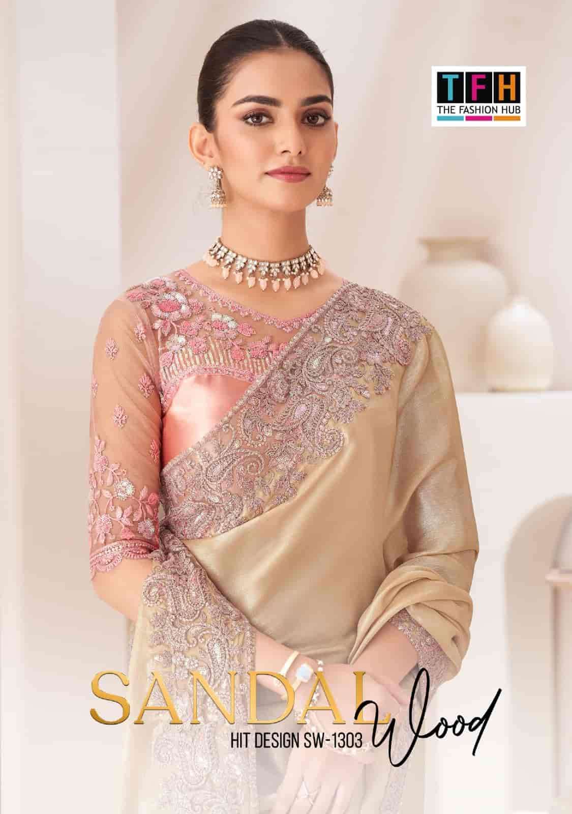 TFH SANDALWOOD 1303 HIT COLOR PARTY WEAR STYLE DESIGNER SAREE COLLECTION 2025