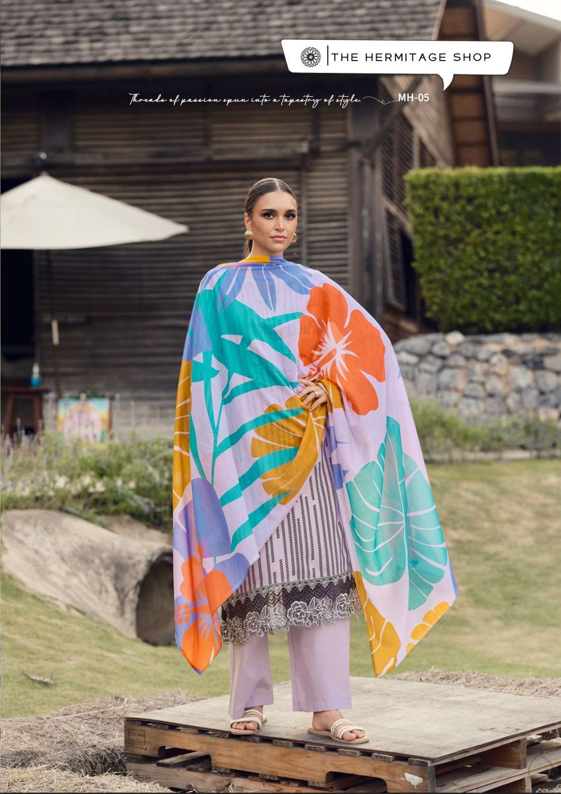 THE HERMITAGE SHOP MAHAM VOL 2 PURE JAM SATIN LADIES SUIT COLLECTION BEST RATE