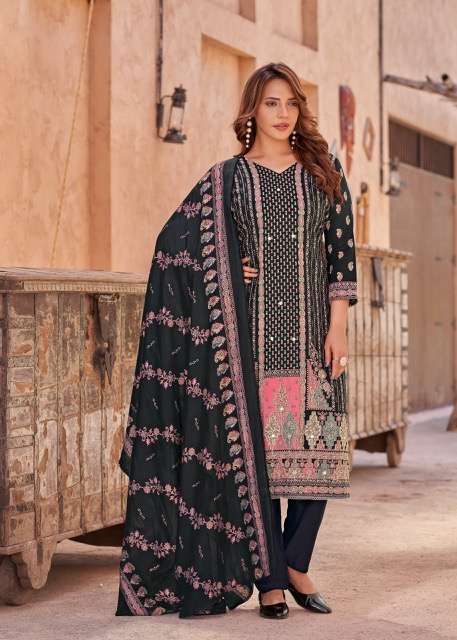 ALOK SUIT KAJAL EDITION 3 HAND WORK SUIT CATALOG WHOLESALER 