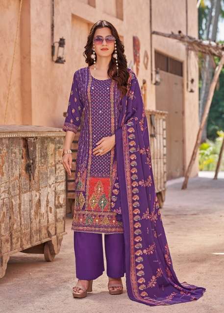 ALOK SUIT KAJAL EDITION 3 HAND WORK SUIT CATALOG WHOLESALER 