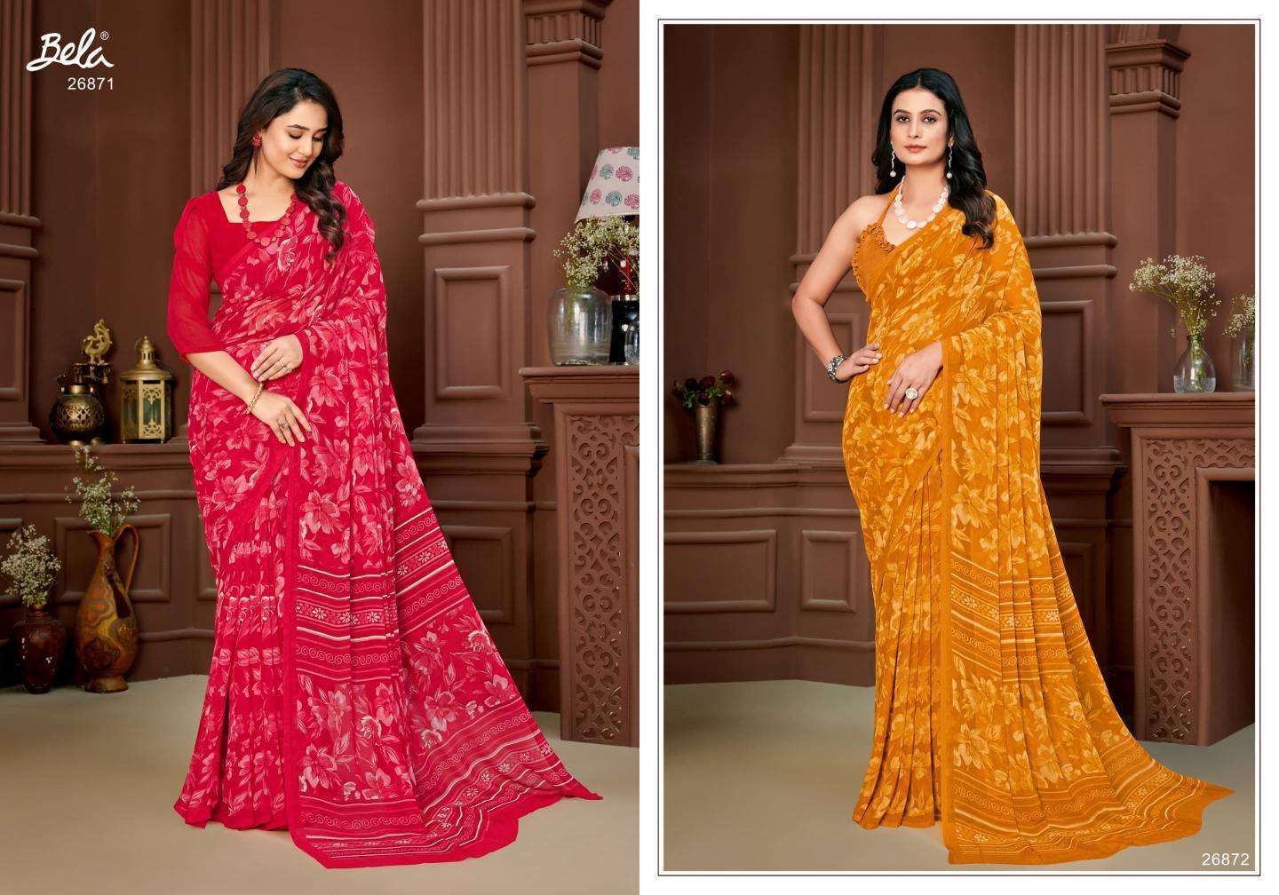BELA STELLA VOL 18 GEORGETTE SAREE CATALOG WHOLESALER 2025