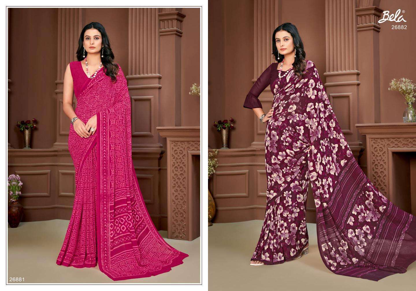 BELA STELLA VOL 18 GEORGETTE SAREE CATALOG WHOLESALER 2025