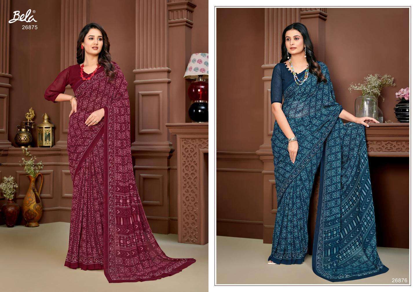 BELA STELLA VOL 18 GEORGETTE SAREE CATALOG WHOLESALER 2025