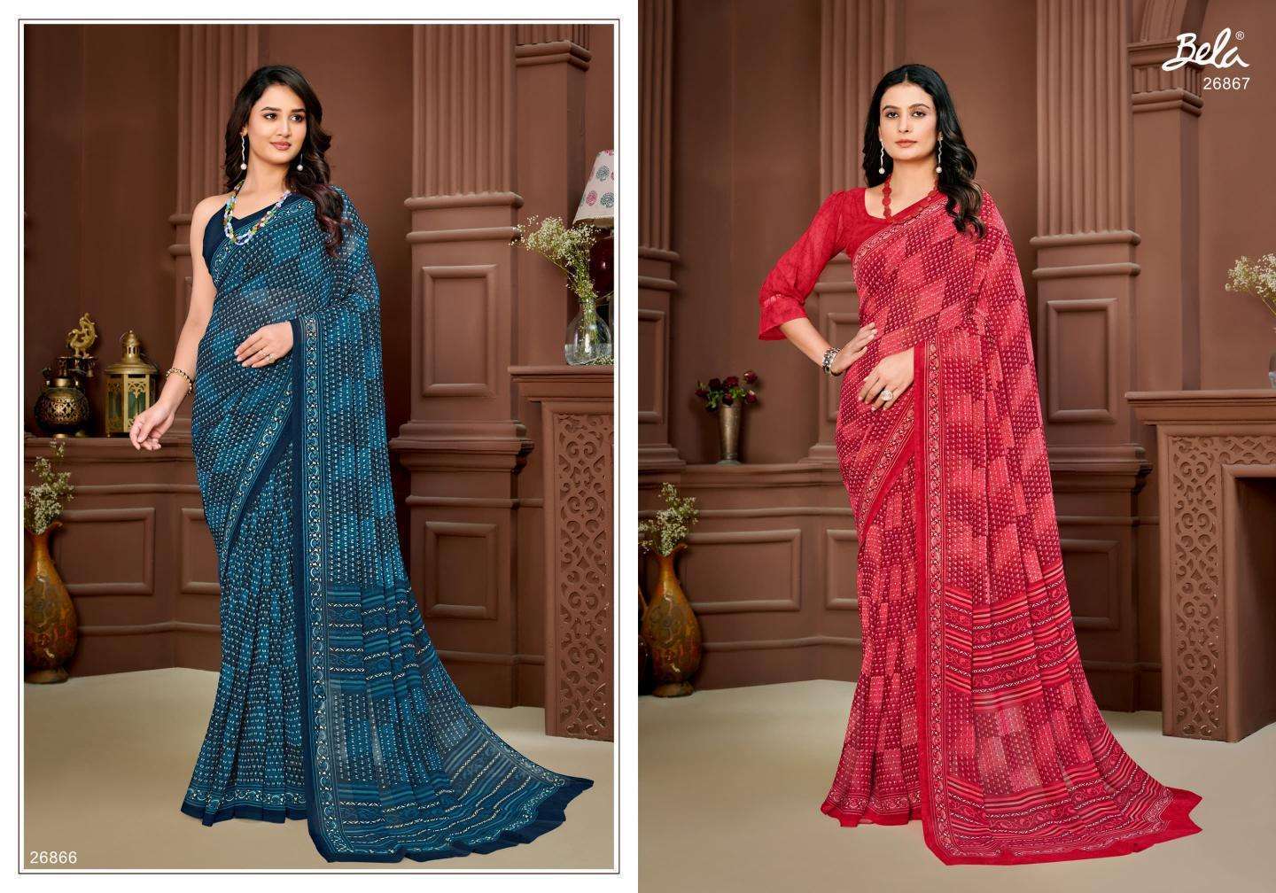 BELA STELLA VOL 18 GEORGETTE SAREE CATALOG WHOLESALER 2025