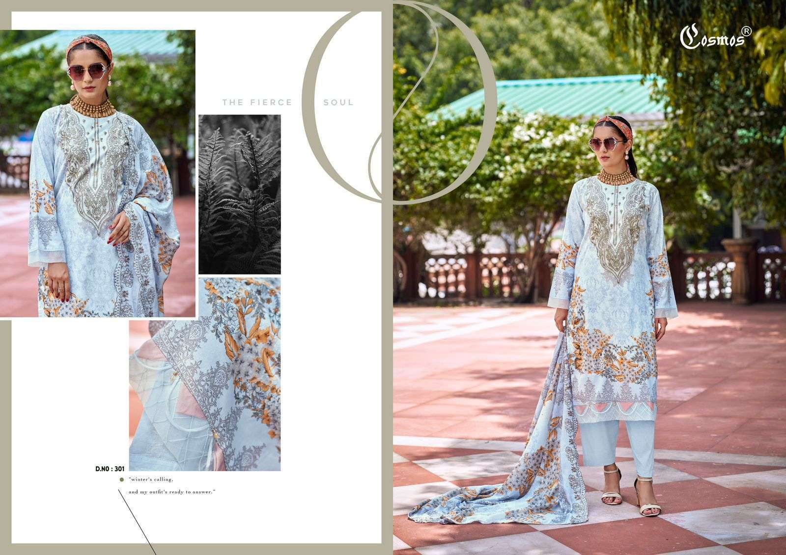 COSMOS NEEDLE WONDER VOL 3 PAKISTANI LAWN COTTON SUIT CATALOGUE DEALER 