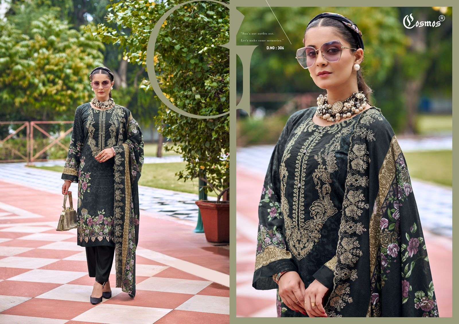 COSMOS NEEDLE WONDER VOL 3 PAKISTANI LAWN COTTON SUIT CATALOGUE DEALER 