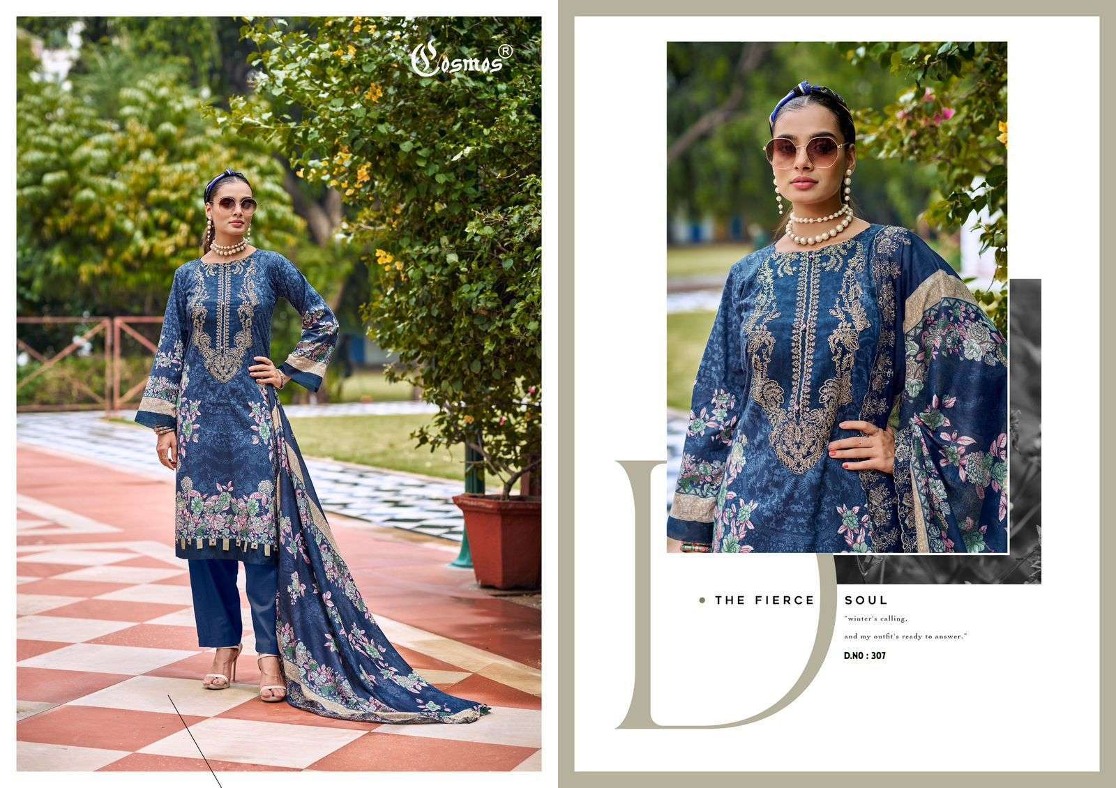 COSMOS NEEDLE WONDER VOL 3 PAKISTANI LAWN COTTON SUIT CATALOGUE DEALER 