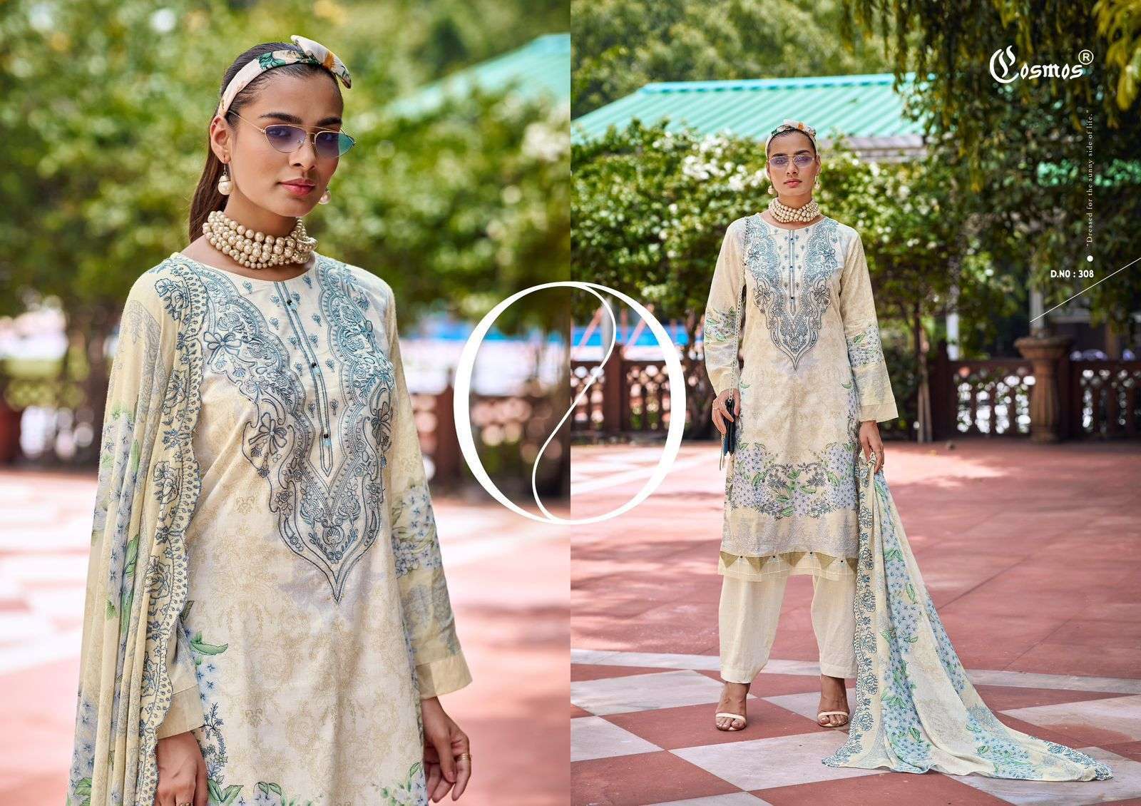 COSMOS NEEDLE WONDER VOL 3 PAKISTANI LAWN COTTON SUIT CATALOGUE DEALER 