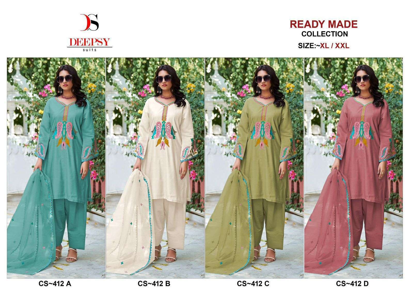 DEEPSY CS 412 COLORS VISCOSE SILK EMBROIDERY PAKISTANI SUIT WHOLESALER 