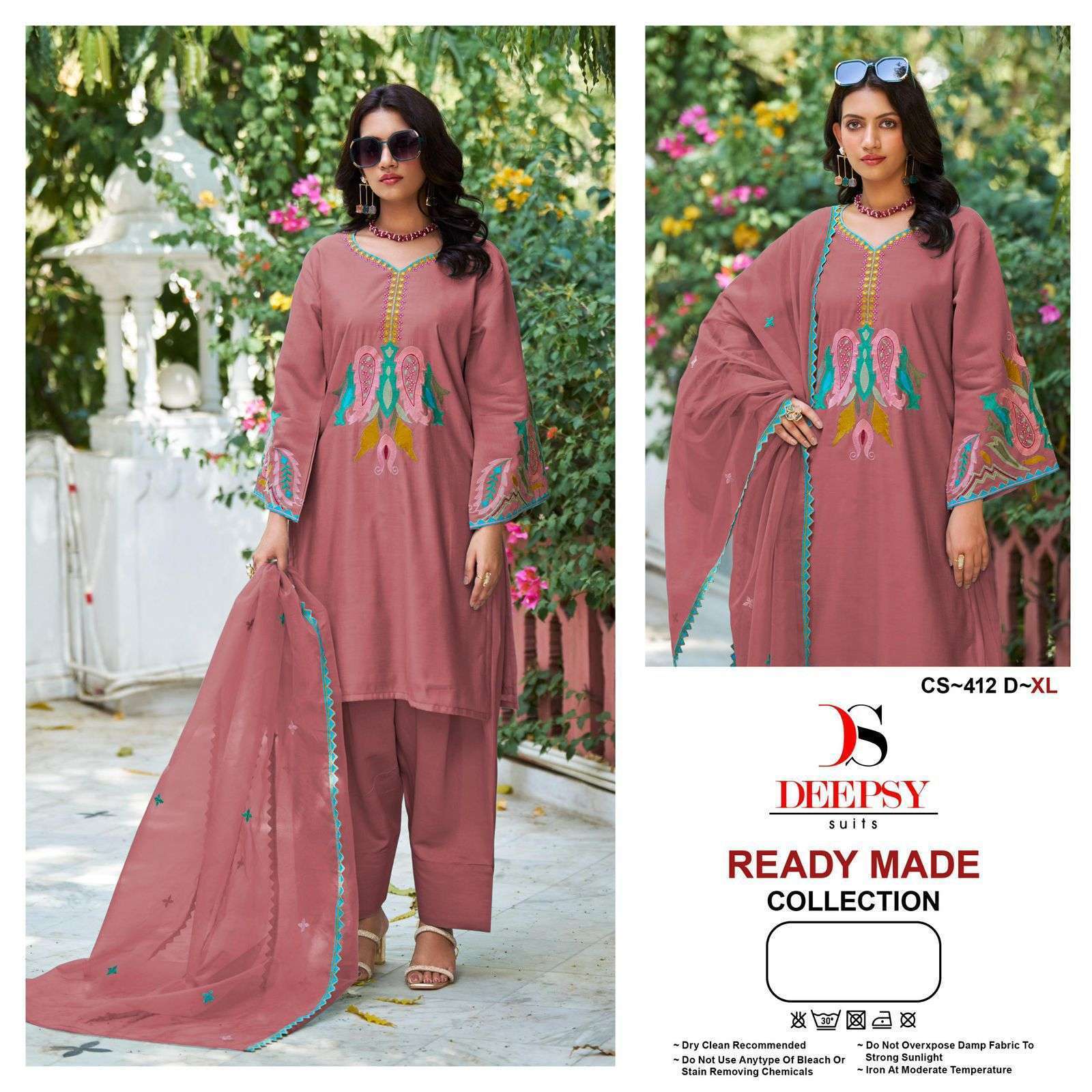 DEEPSY CS 412 COLORS VISCOSE SILK EMBROIDERY PAKISTANI SUIT WHOLESALER 