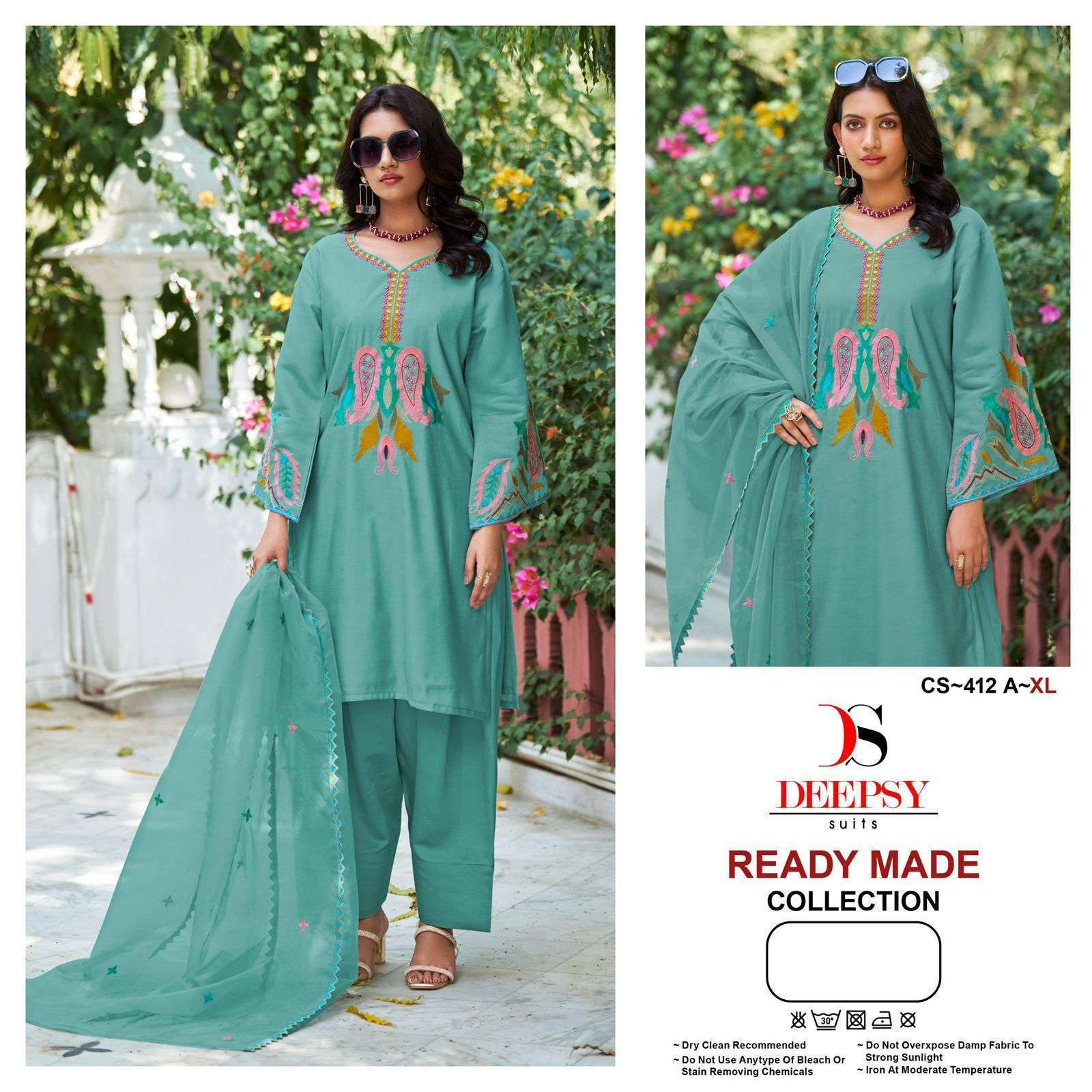 DEEPSY CS 412 COLORS VISCOSE SILK EMBROIDERY PAKISTANI SUIT WHOLESALER 