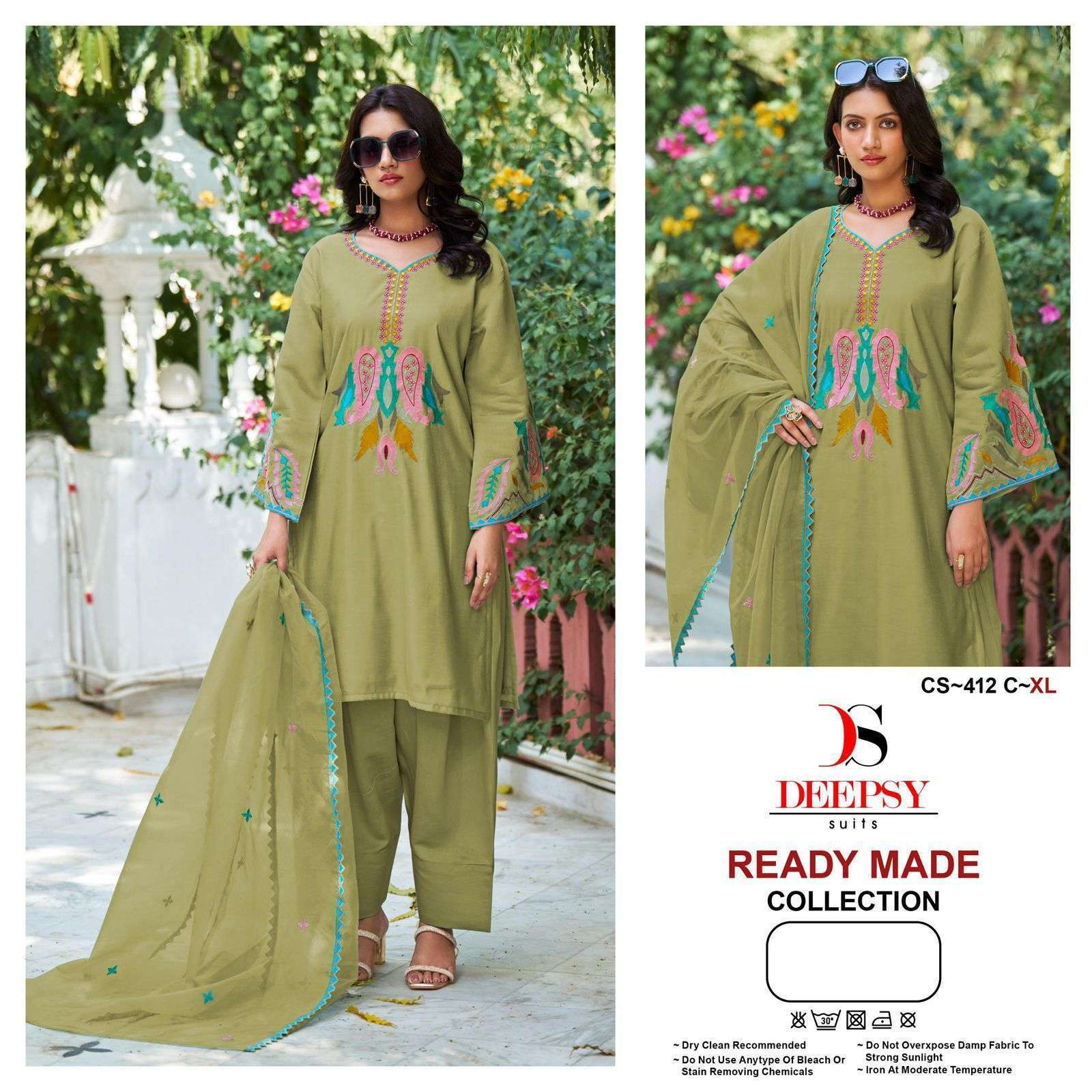 DEEPSY CS 412 COLORS VISCOSE SILK EMBROIDERY PAKISTANI SUIT WHOLESALER 