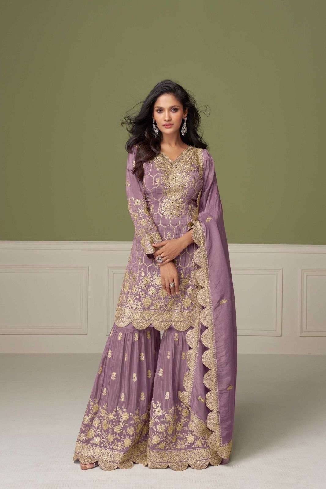 GULKAYRA DESIGNER ALEENA 7554 SIMAR SILK PARTYWEAR SHARARA SUIT CATALOG EXPORTER 2025