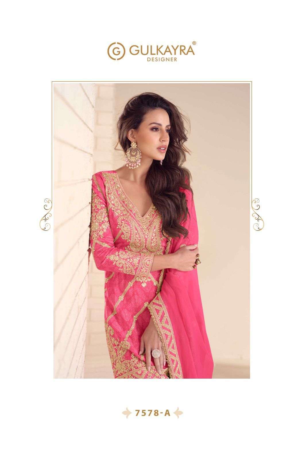 GULKAYRA DESIGNER RANGOLI 7578 COLORS GHARARA PARTYWEAR LADIES SUIT WHOLESALER 