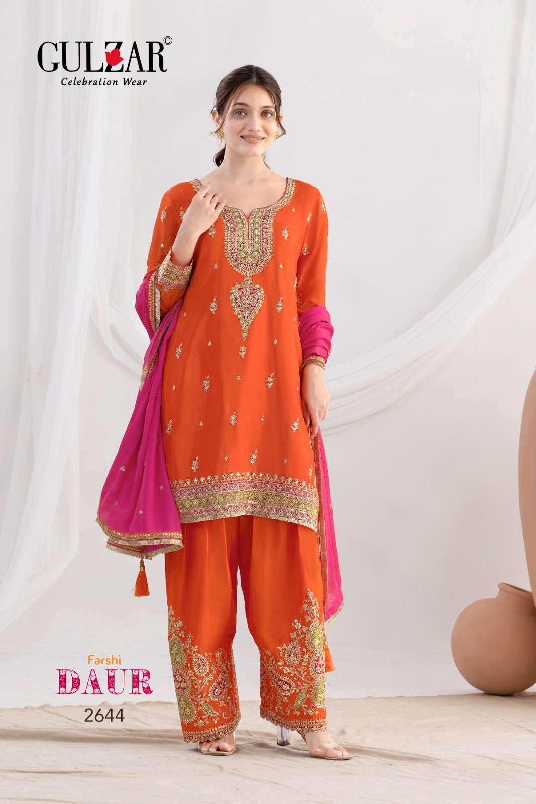 GULZAR DAUR PREMIUM CHINON PARTYWEAR CATALOG EXPORTER 