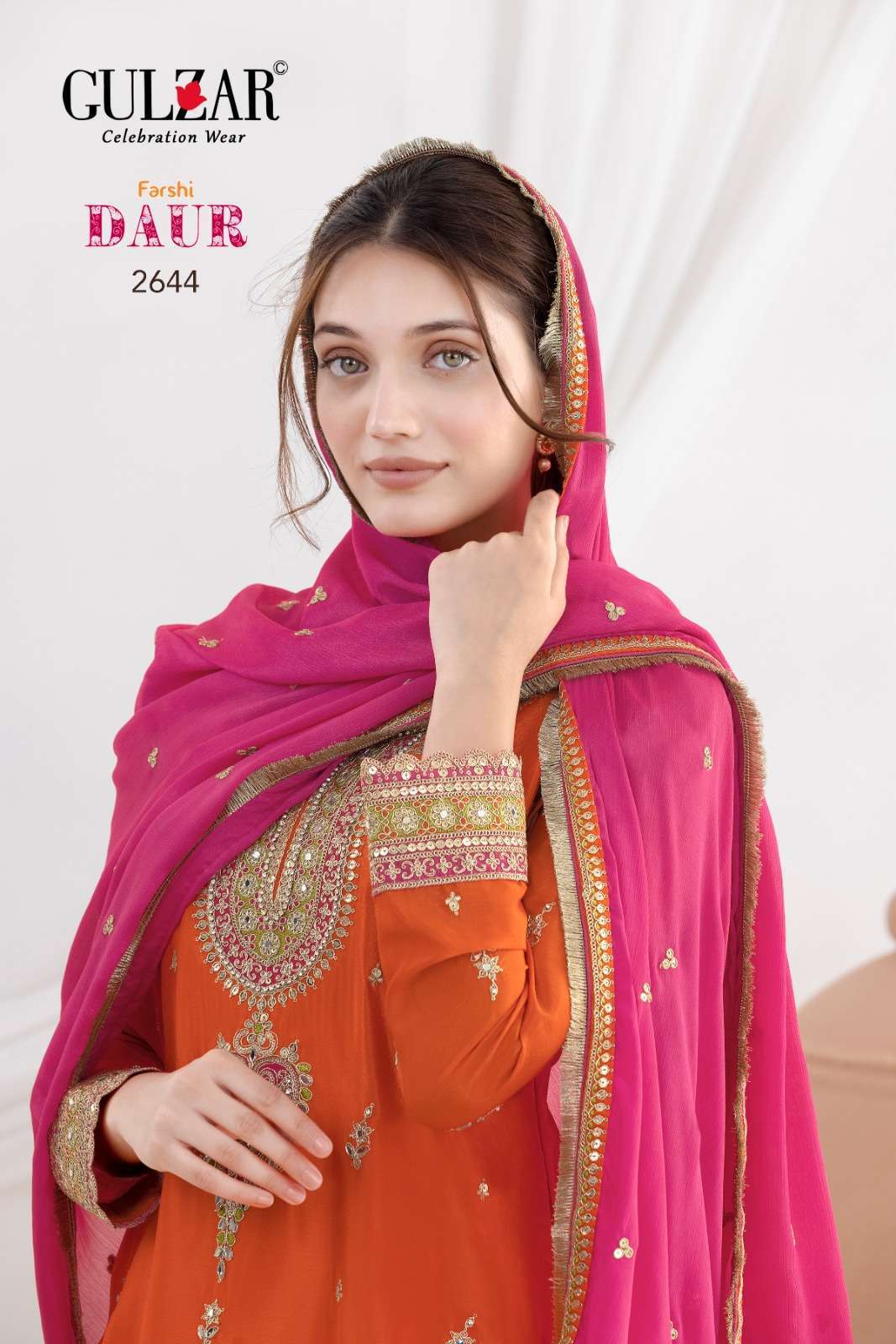 GULZAR DAUR PREMIUM CHINON PARTYWEAR CATALOG EXPORTER 