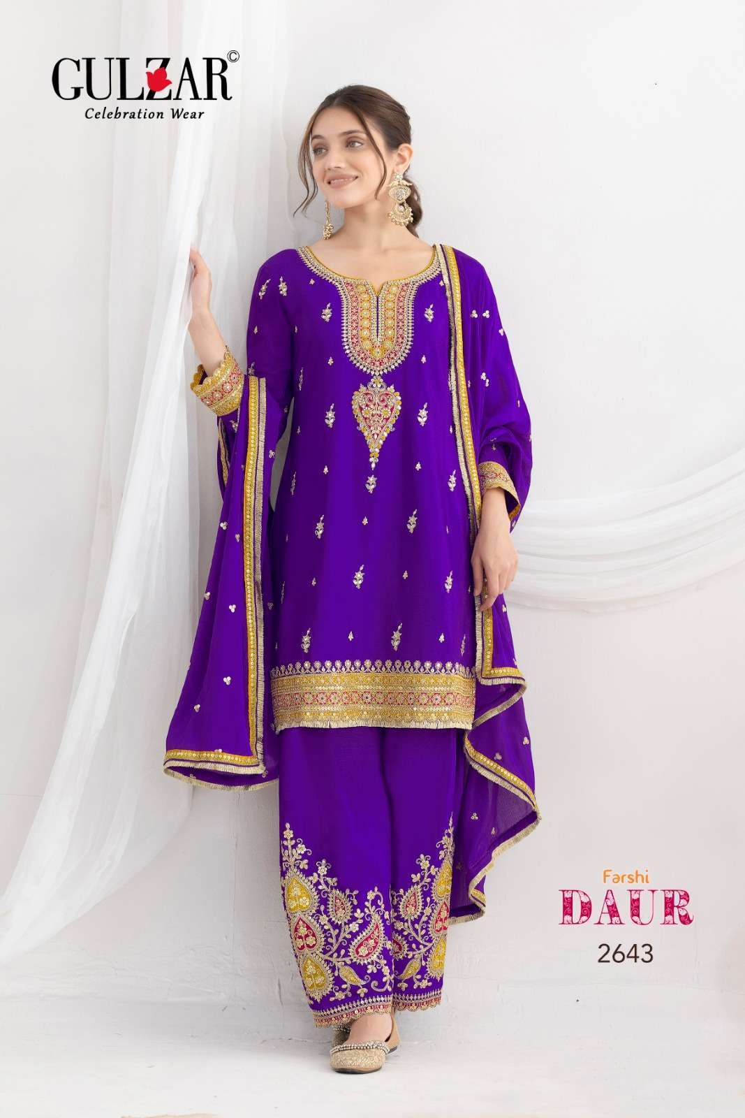 GULZAR DAUR PREMIUM CHINON PARTYWEAR CATALOG EXPORTER 
