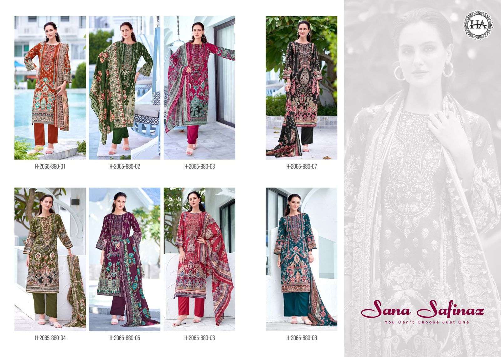 HARSHIT FASHION SANA SAFINAZ PURE COTTON SALWER KAMEEZ CATALOG EXPORTER 2025
