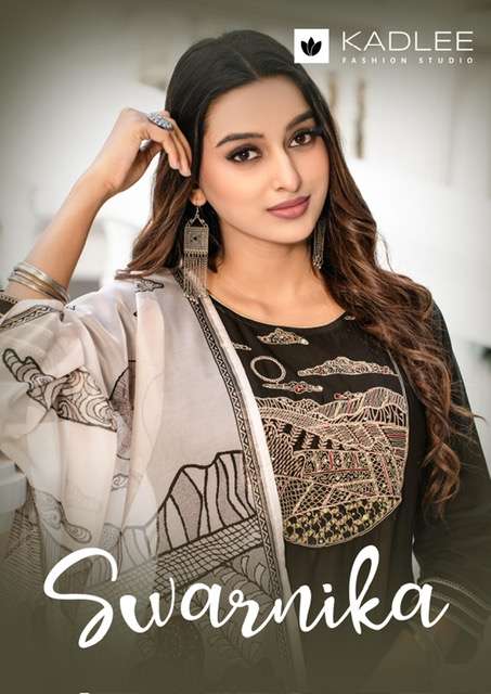 KADLEE SWARNIKA RAYON HANDWORK KURTI CATALOG WHOLESALER 